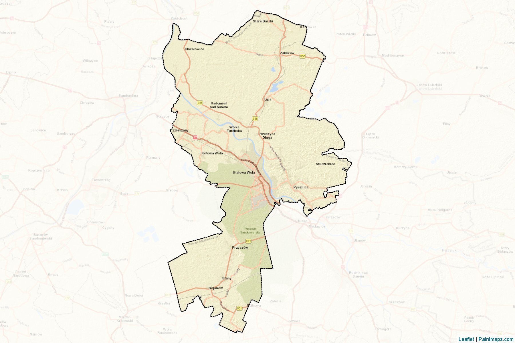 Stalowa Wola (Podkarpackie) Map Cropping Samples-2