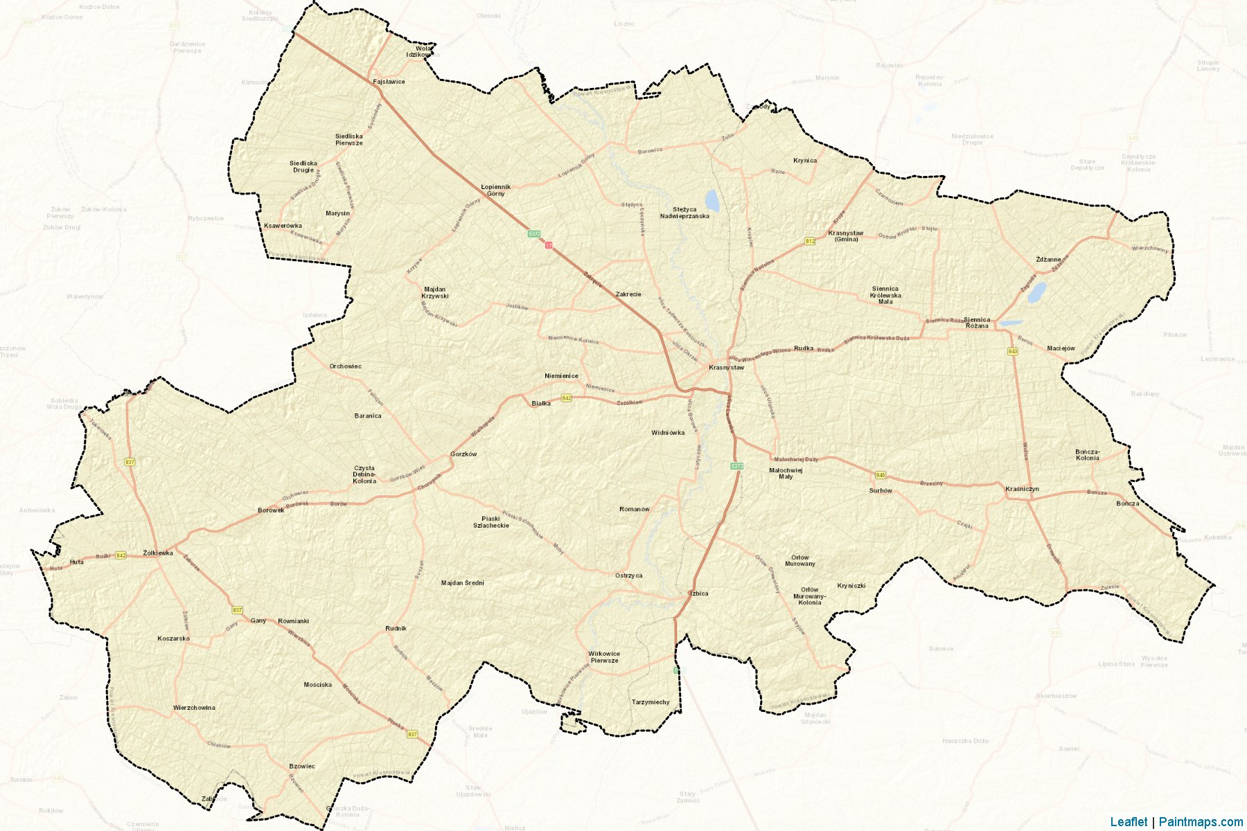 Krasnystaw (Lubelskie) Map Cropping Samples-2