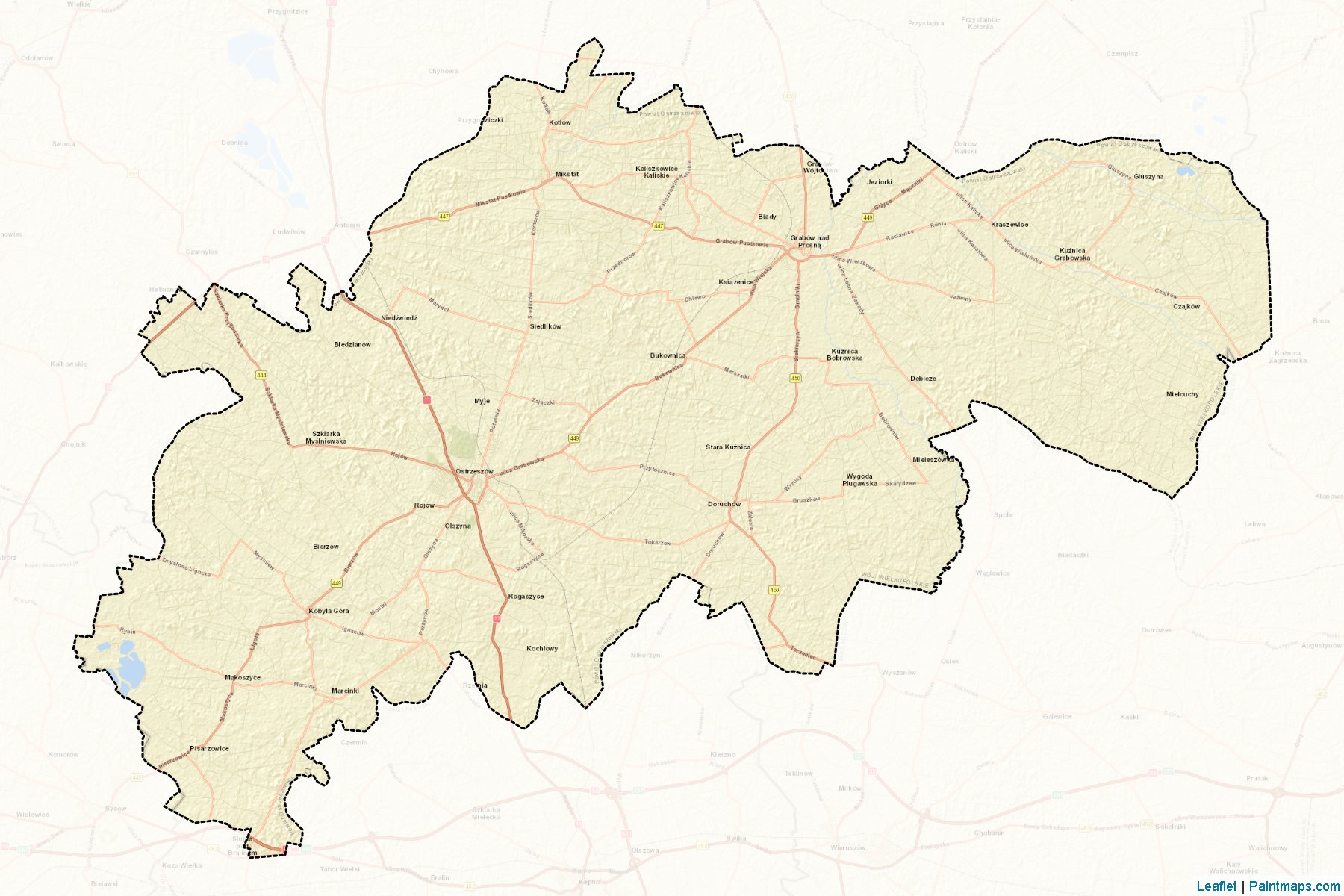 Muestras de recorte de mapas Ostrzeszowski (Wielkopolskie)-2