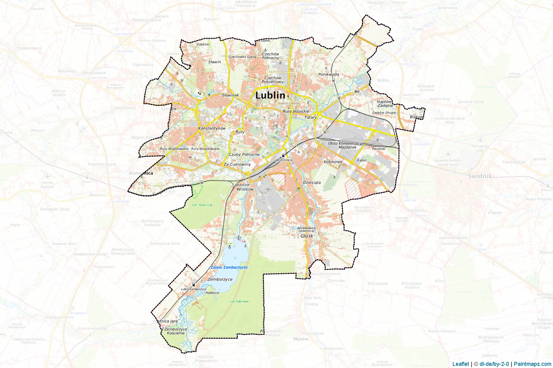 Muestras de recorte de mapas Lublin (Lubelskie)-1