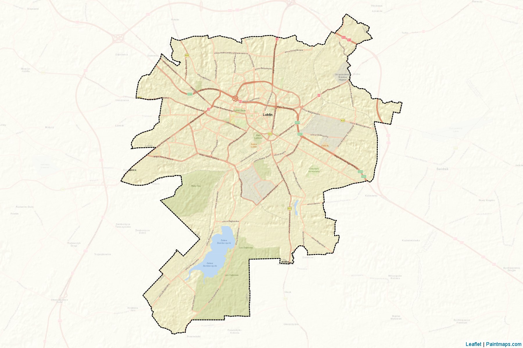 Muestras de recorte de mapas Lublin (Lubelskie)-2