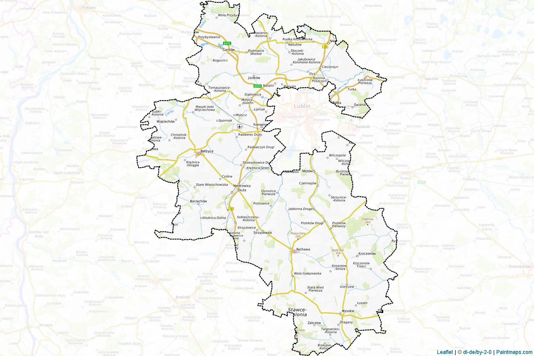 Muestras de recorte de mapas Lubelski (Lubelskie)-1