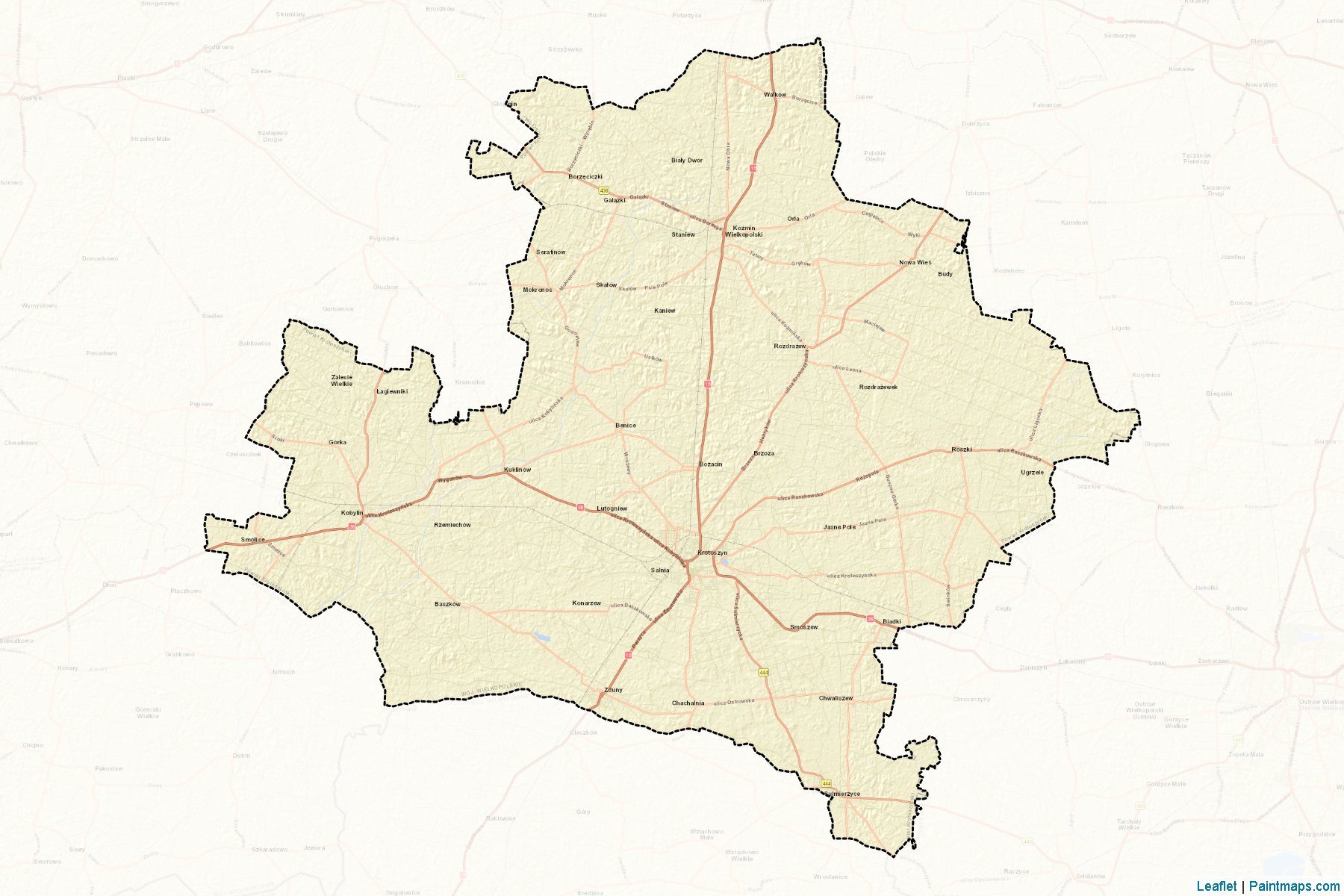 Krotoszyński (Greater Poland) Map Cropping Samples-2