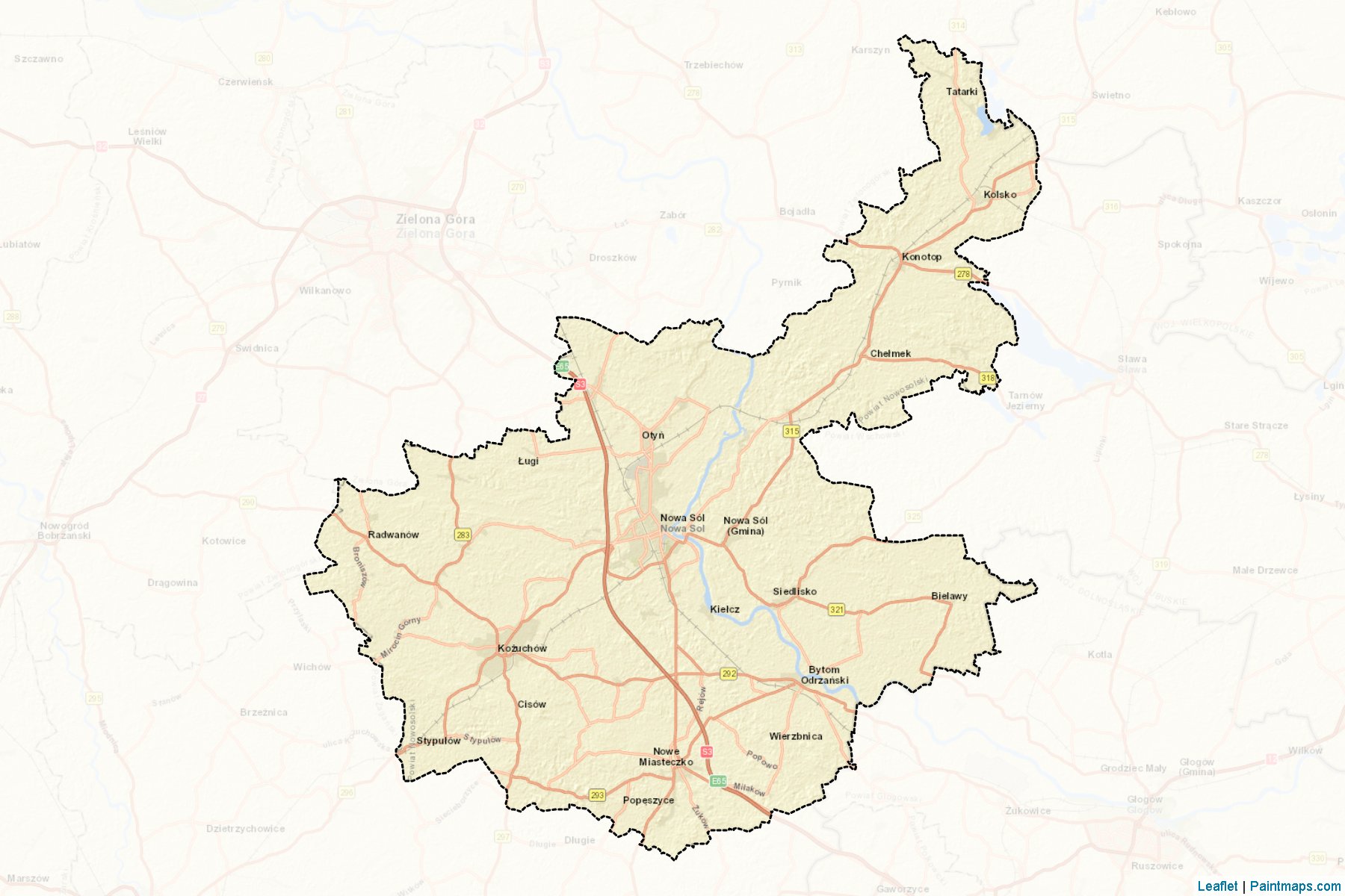 Muestras de recorte de mapas Nowosolski (Lubuskie)-2