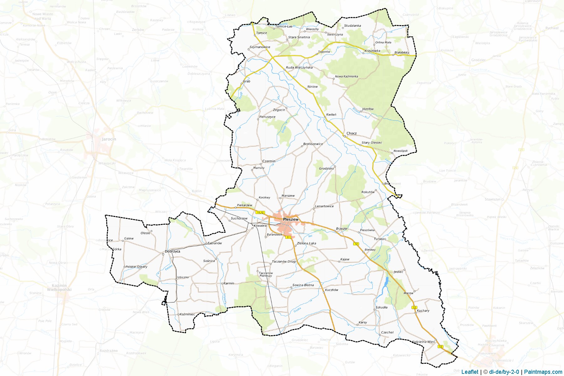 Pleszew (Greater Poland) Map Cropping Samples-1