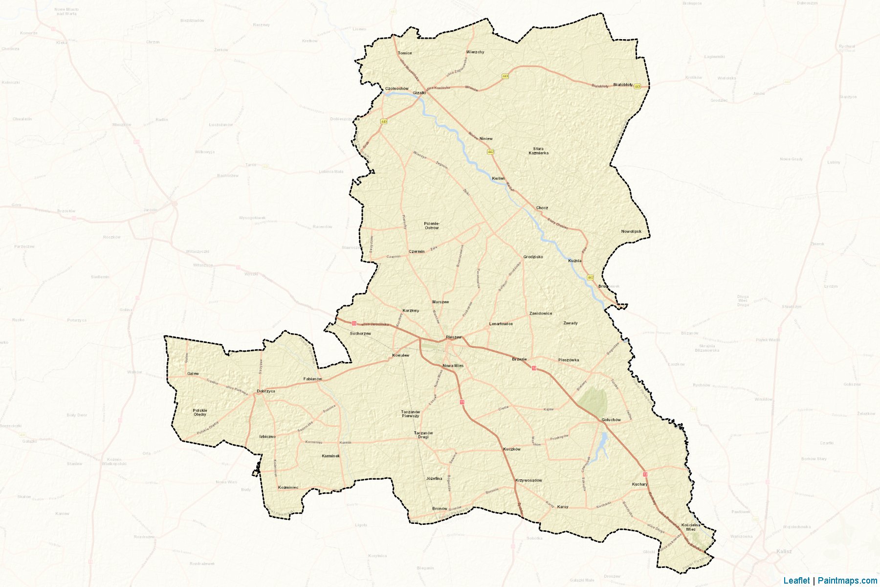 Pleszew (Greater Poland) Map Cropping Samples-2