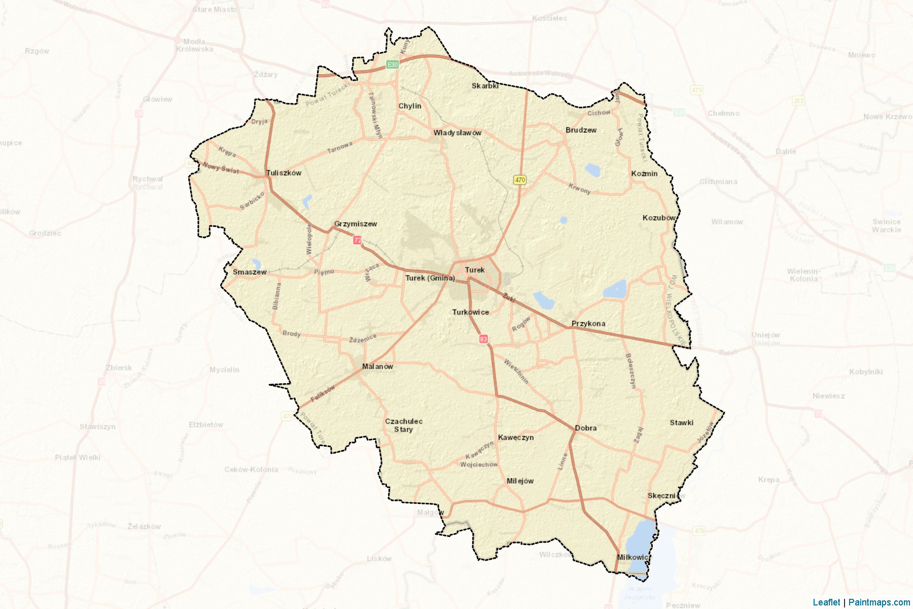 Turek (Greater Poland) Map Cropping Samples-2