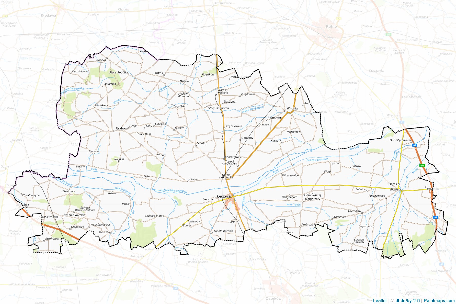 Łęczycki (Łódź Voivodeship) Map Cropping Samples-1