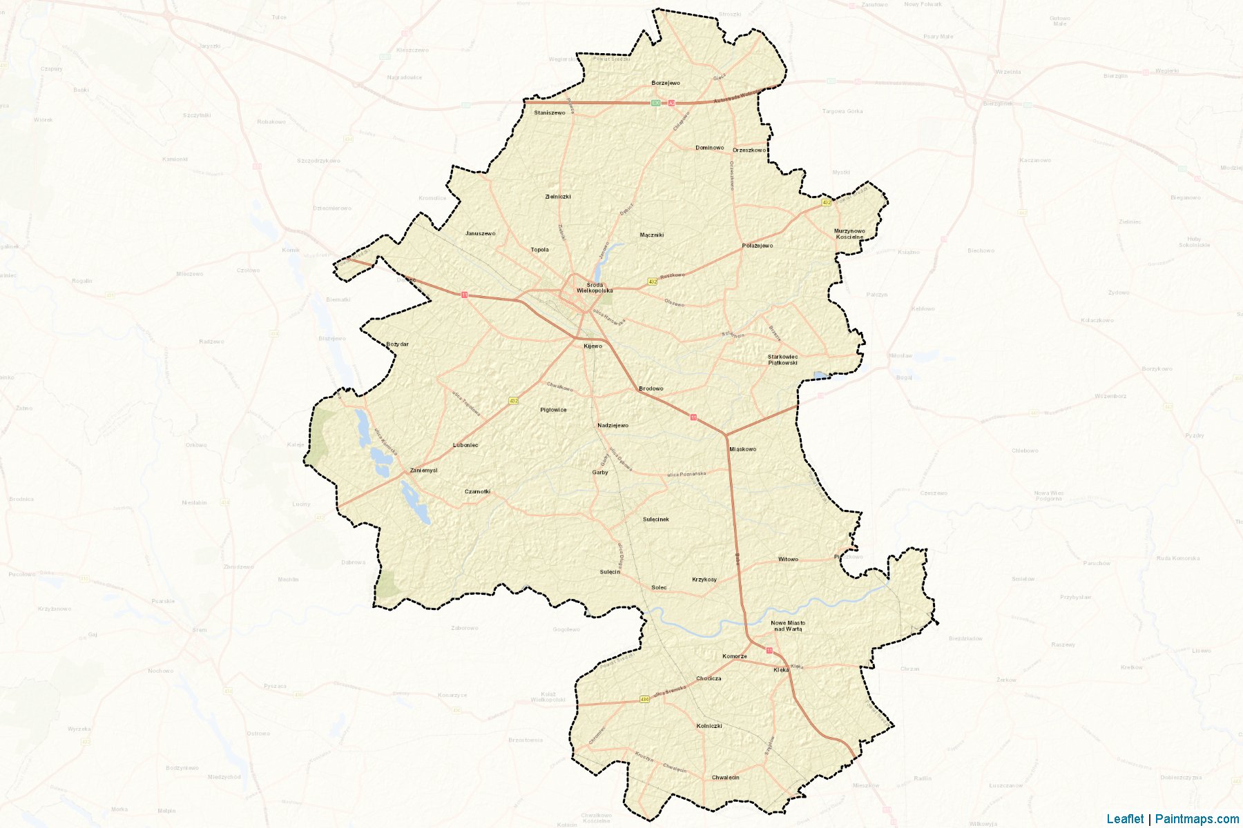 Muestras de recorte de mapas Średzki (Wielkopolskie)-2