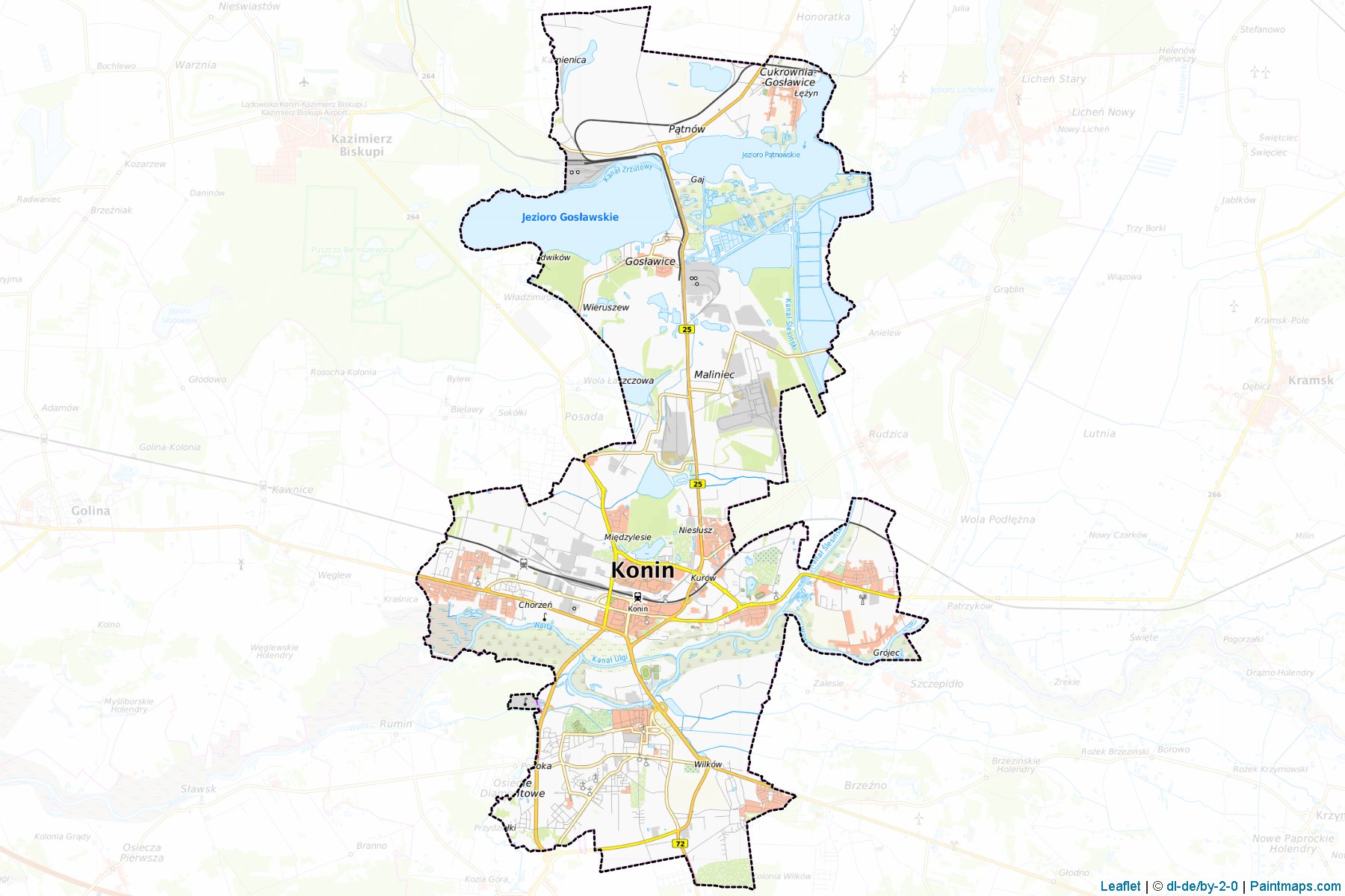 Kōnin (Greater Poland) Map Cropping Samples-1