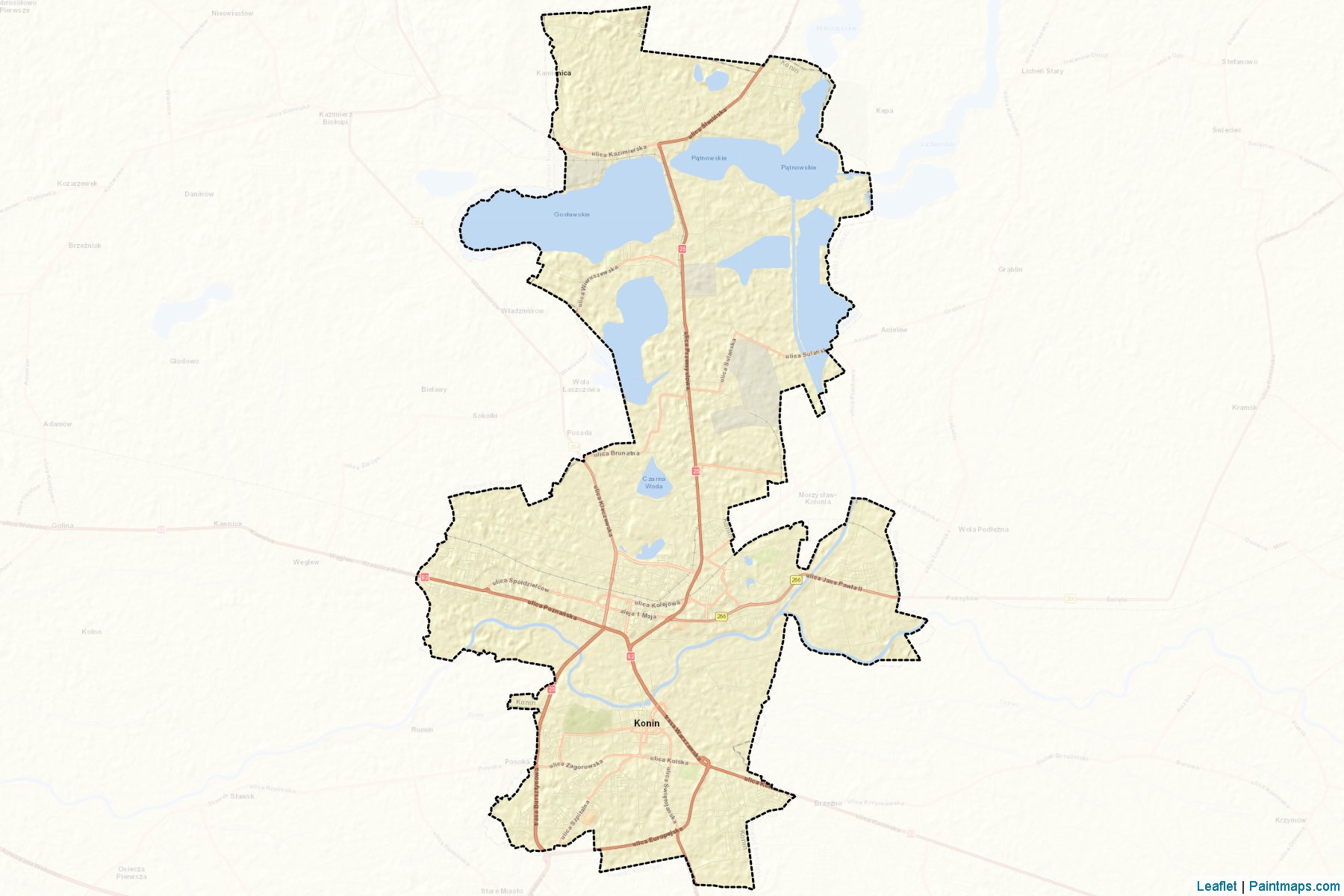 Kōnin (Greater Poland) Map Cropping Samples-2