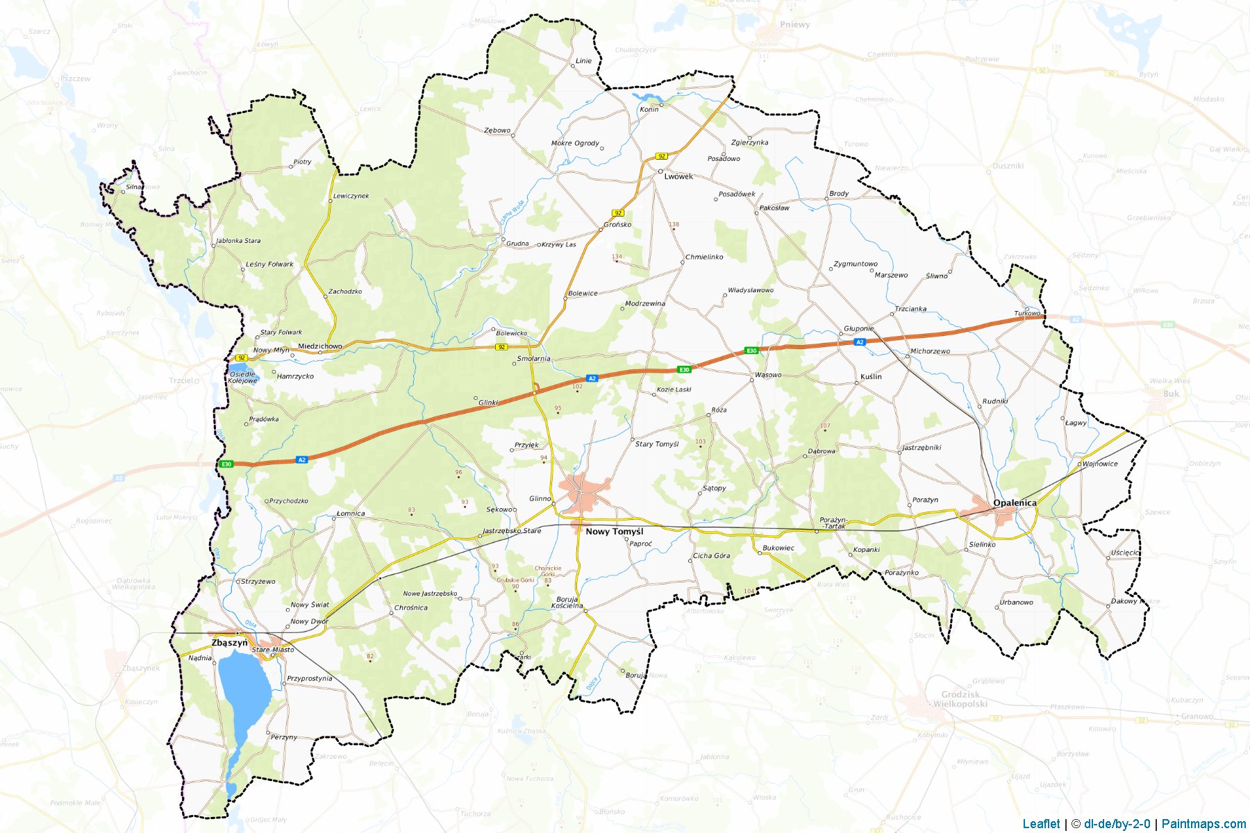 Nowy Tomyśl (Greater Poland) Map Cropping Samples-1