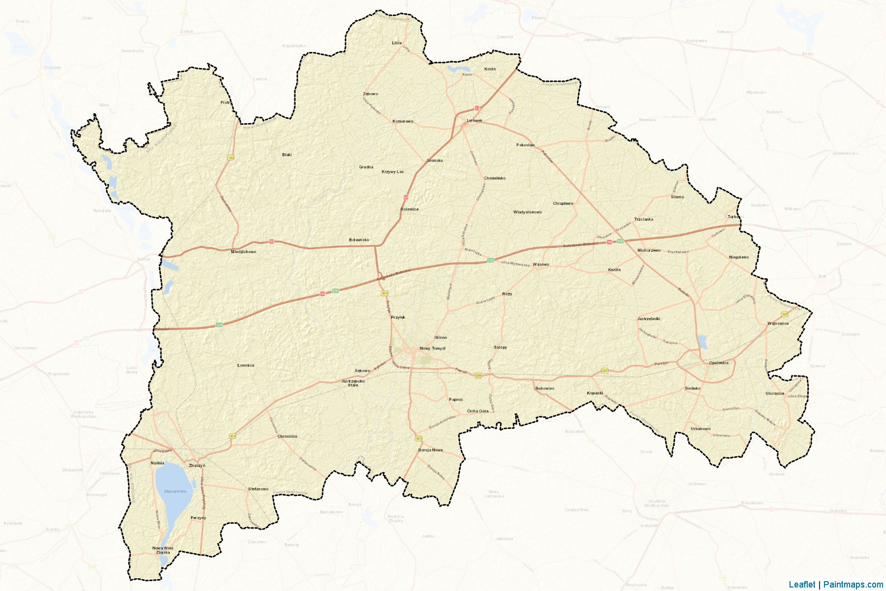 Nowotomyski (Büyük Polonya Voyvodalığı) Haritası Örnekleri-2