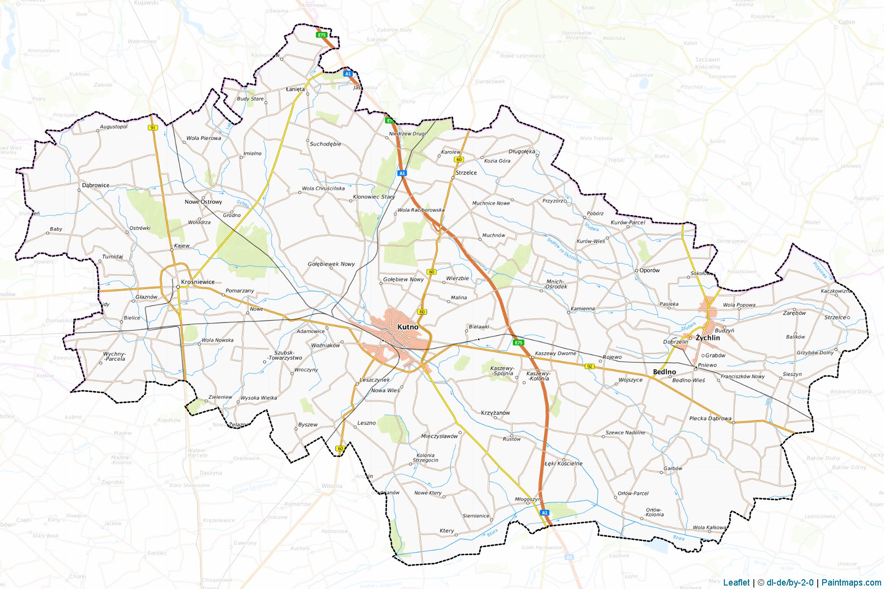 Kutno (Łódź Voivodeship) Map Cropping Samples-1