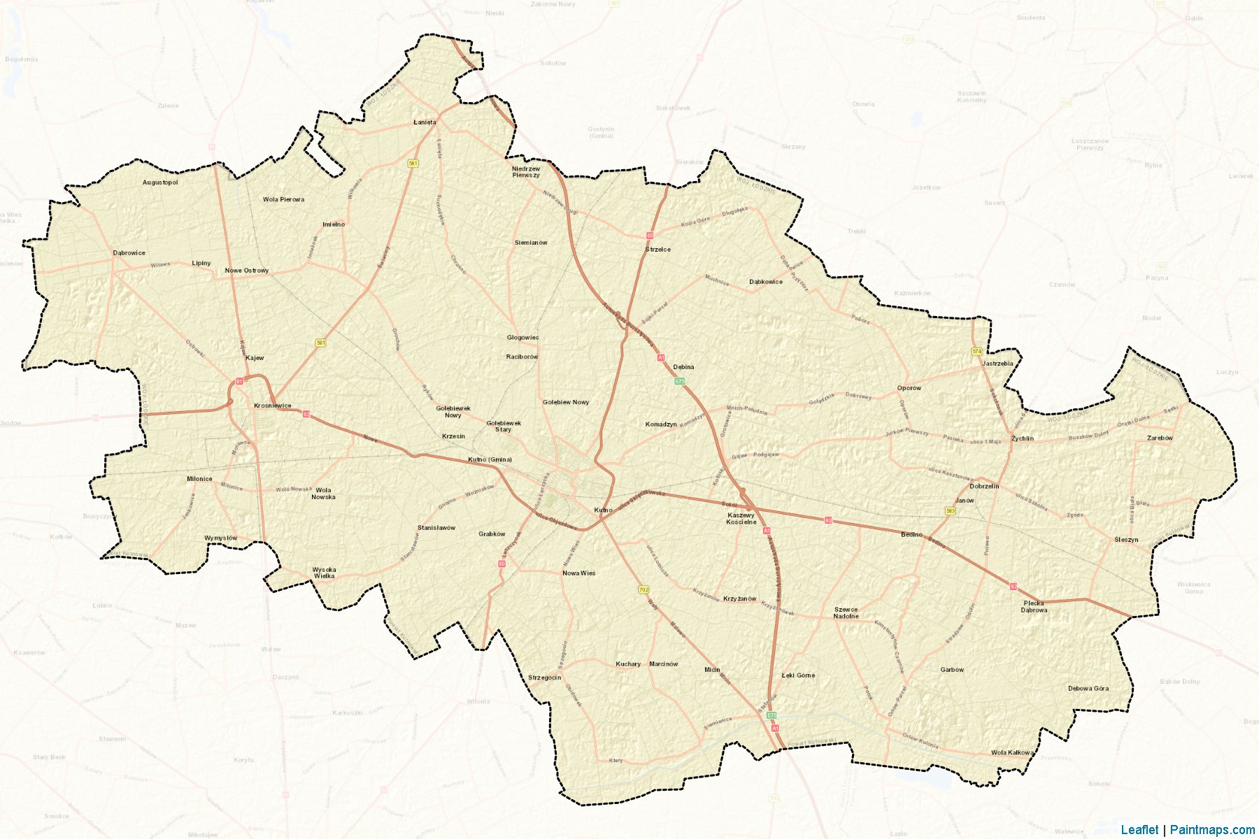 Kutno (Łódź Voivodeship) Map Cropping Samples-2