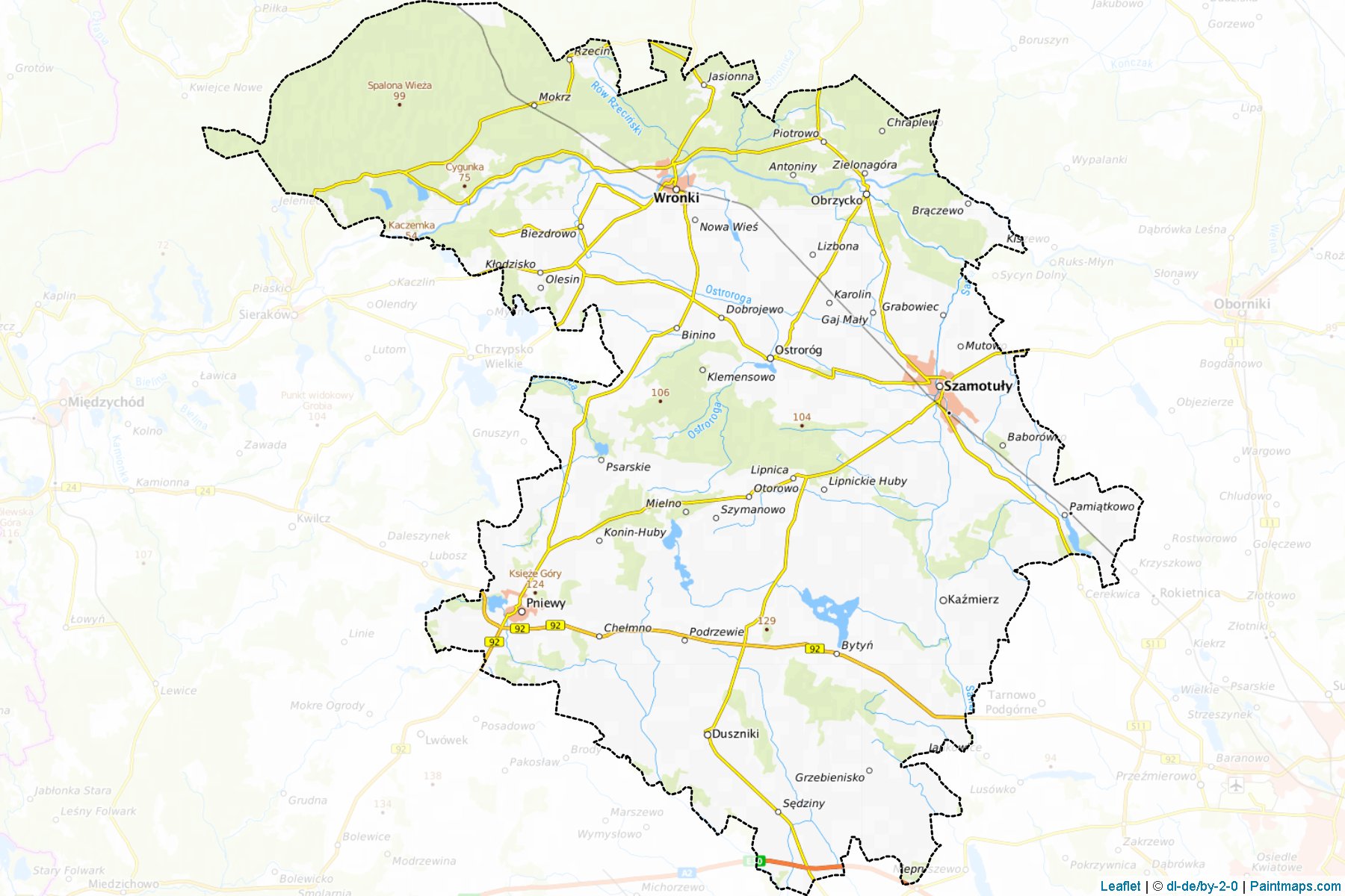 Szamotuły (Greater Poland) Map Cropping Samples-1