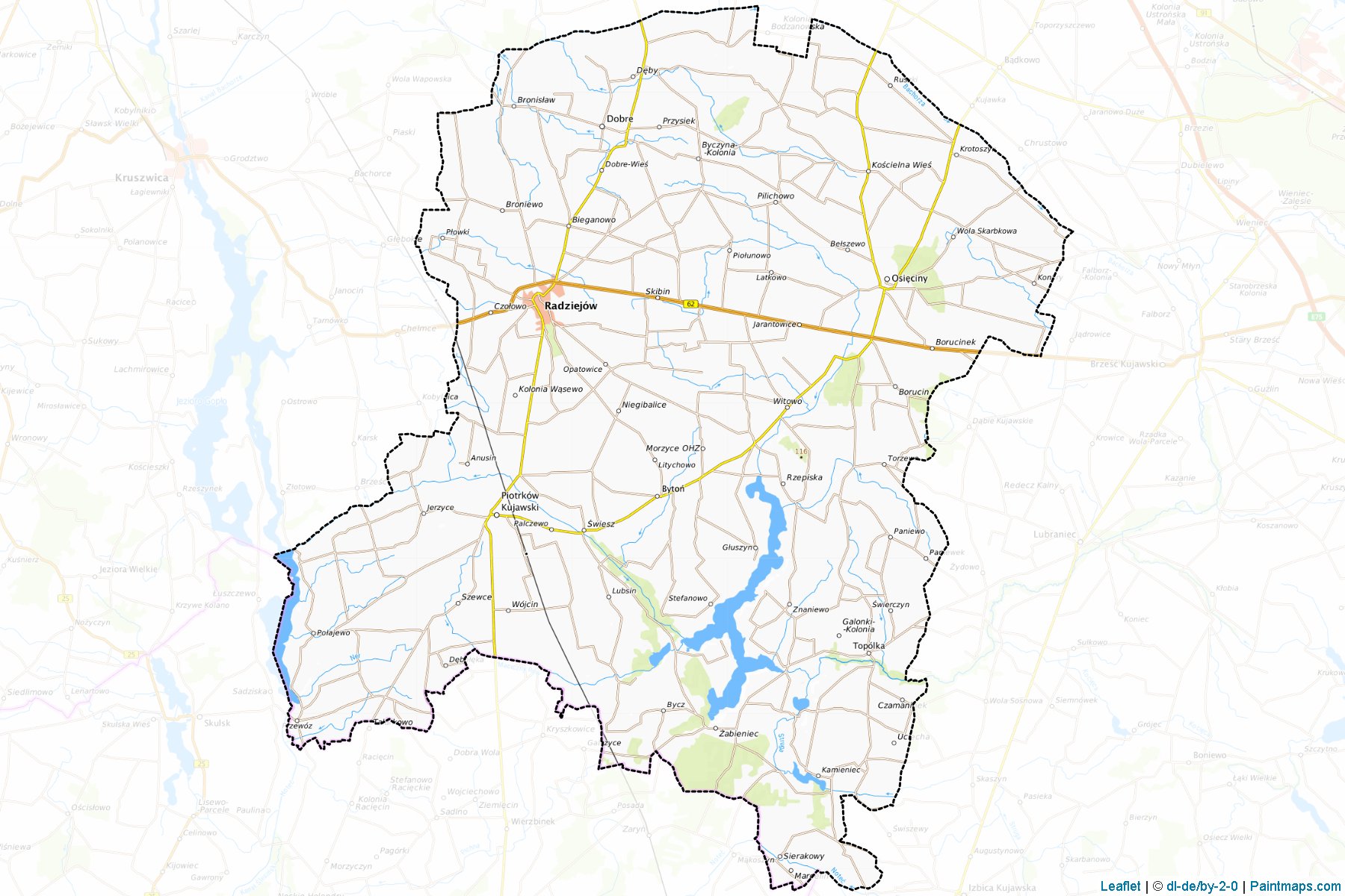 Muestras de recorte de mapas Radziejowski (Kujawsko-Pomorskie)-1