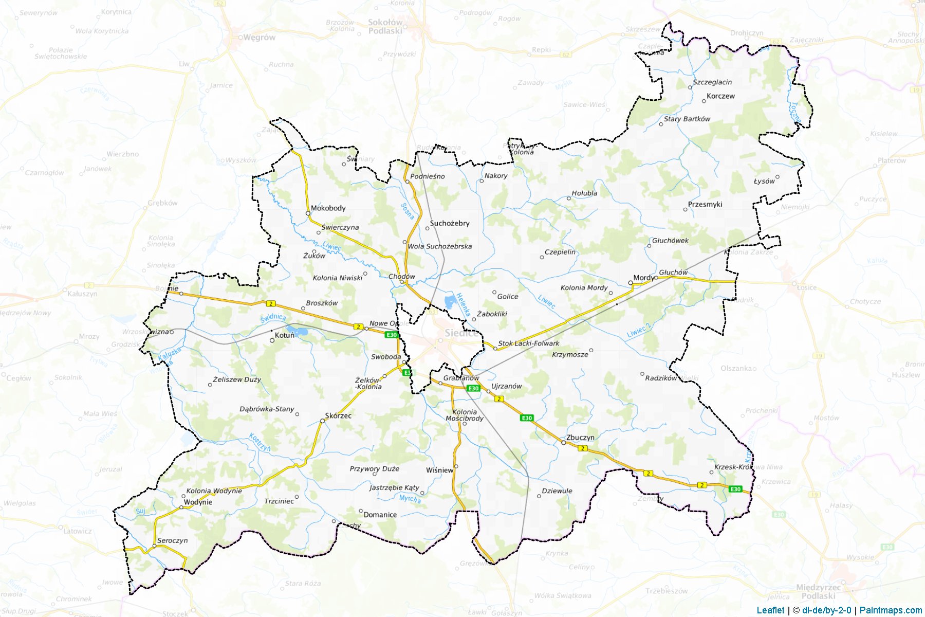 Siedlecki (Mazowieckie) Map Cropping Samples-1