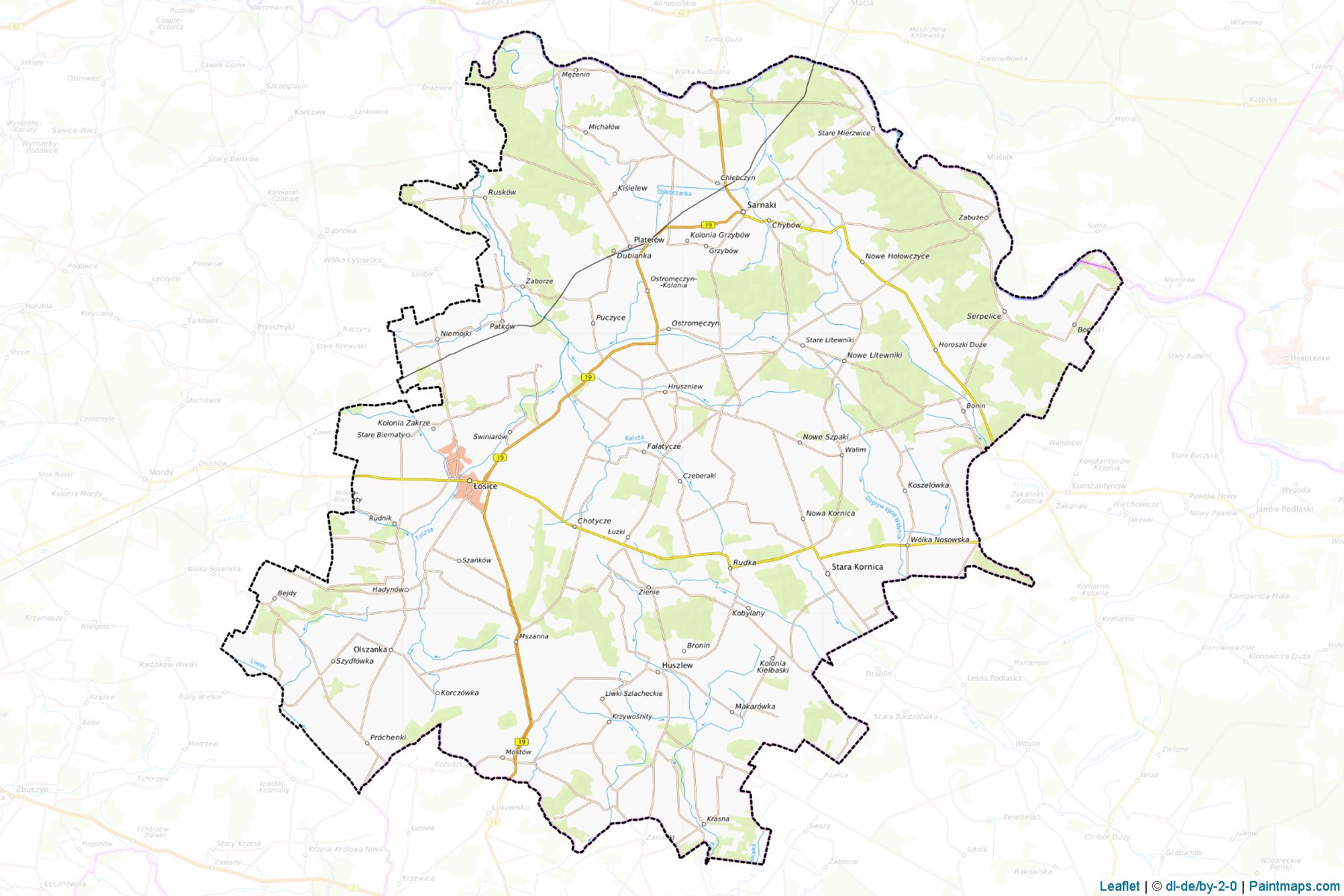 Łosicki (Mazowieckie) Map Cropping Samples-1