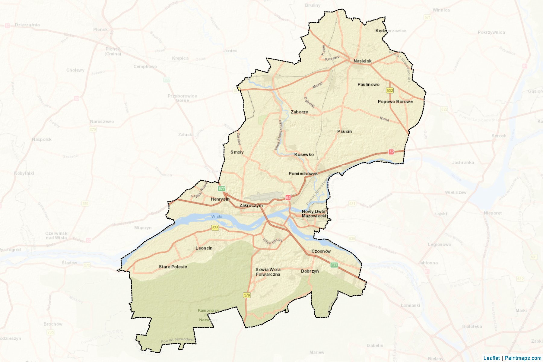 Muestras de recorte de mapas Nowodworski (Mazowieckie)-2