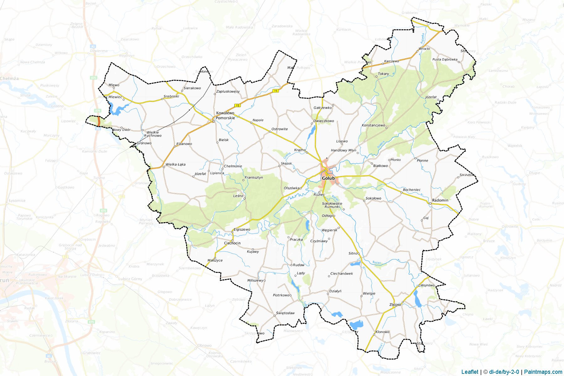 Golubsko-Dobrzyński (Kujawsko-pomorskie) Map Cropping Samples-1