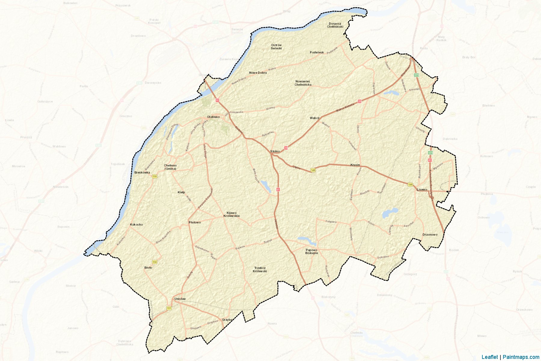 Muestras de recorte de mapas Chełmiński (Kujawsko-Pomorskie)-2