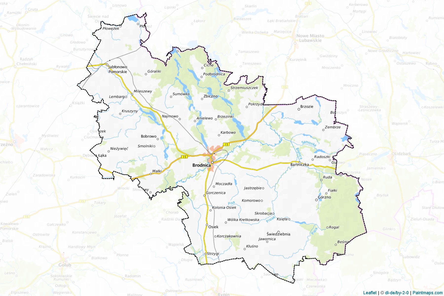 Brodnica (Kujawsko-pomorskie) Map Cropping Samples-1