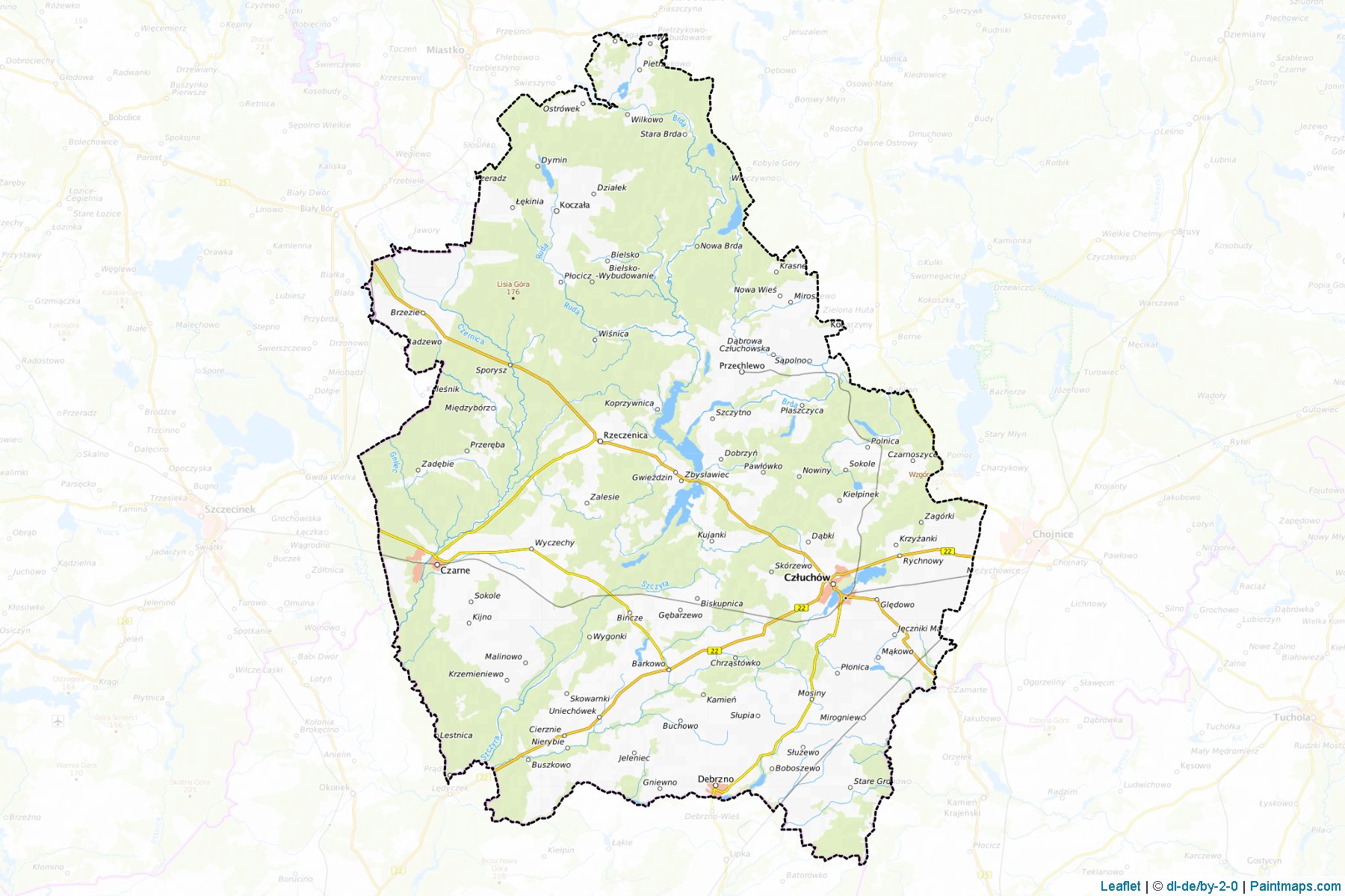 Człuchowski (Pomorskie) Map Cropping Samples-1