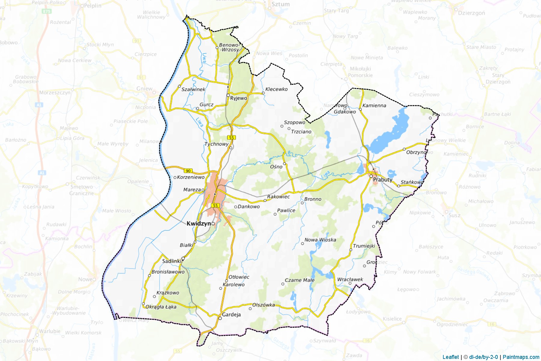 Kwidzyński (Pomorskie) Map Cropping Samples-1