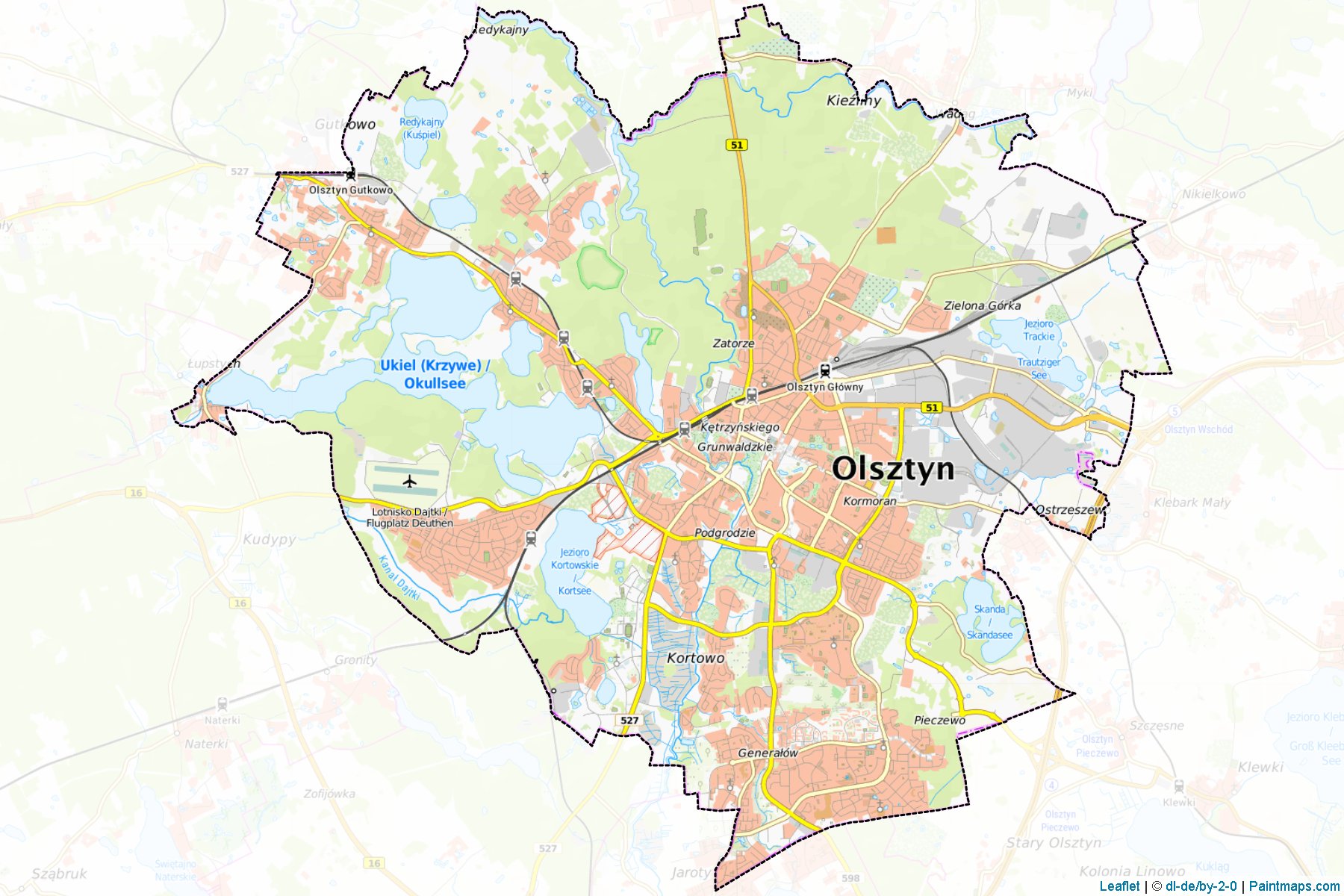 Olsztyn (Warmian-Masurian Voivodeship) Map Cropping Samples-1