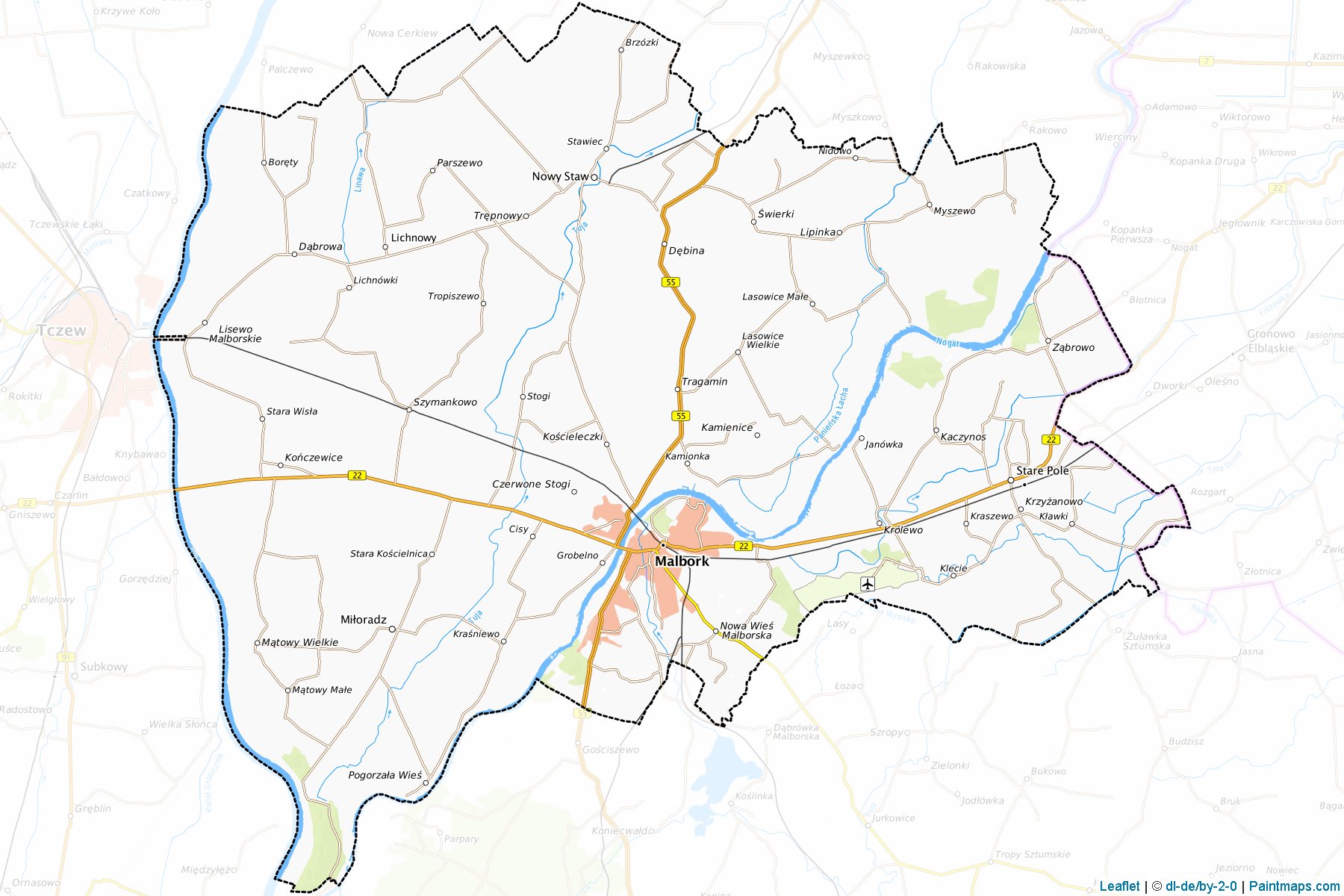 Malbork (Pomorskie) Map Cropping Samples-1