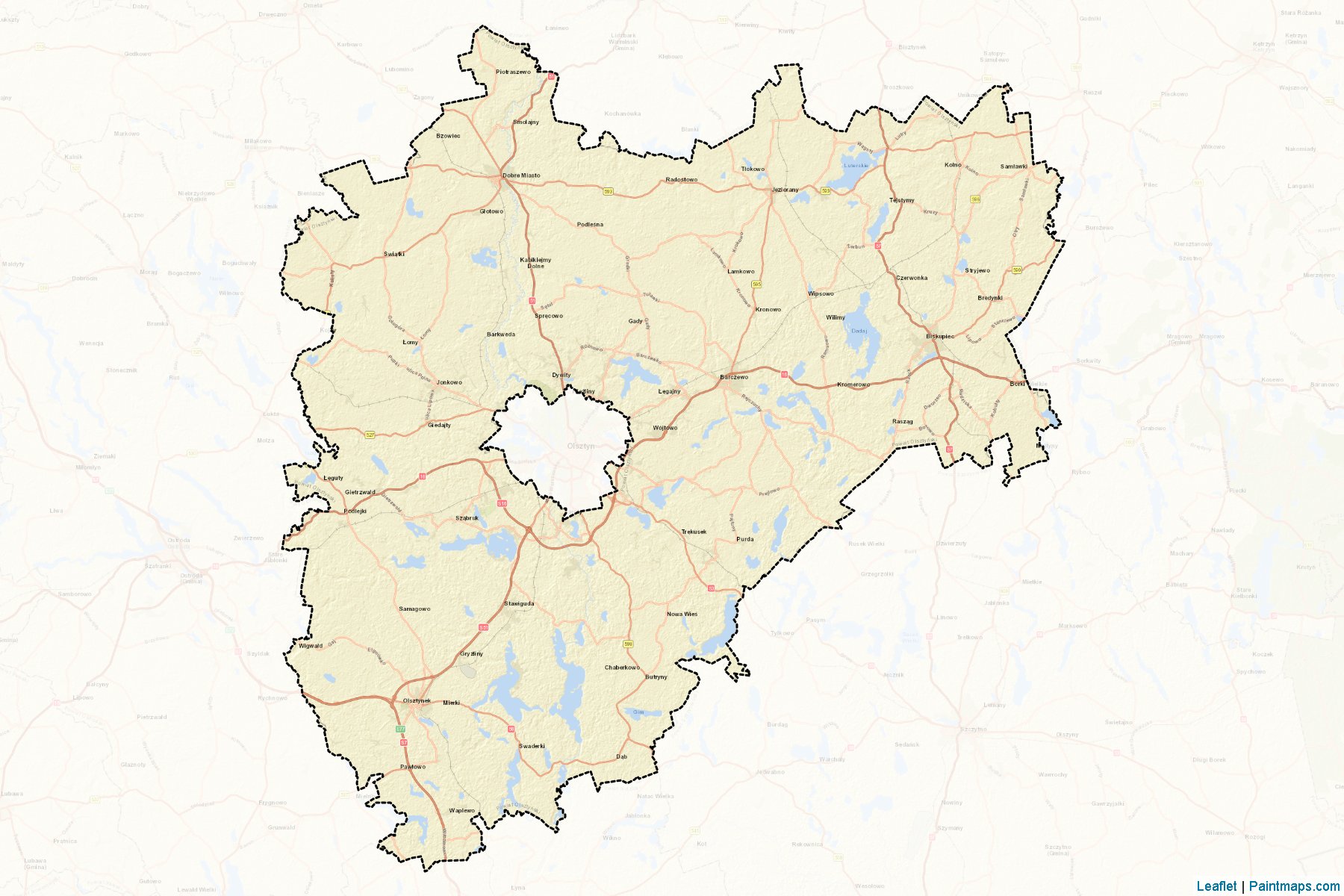 Olsztyński (Warmian-Masurian Voivodeship) Map Cropping Samples-2