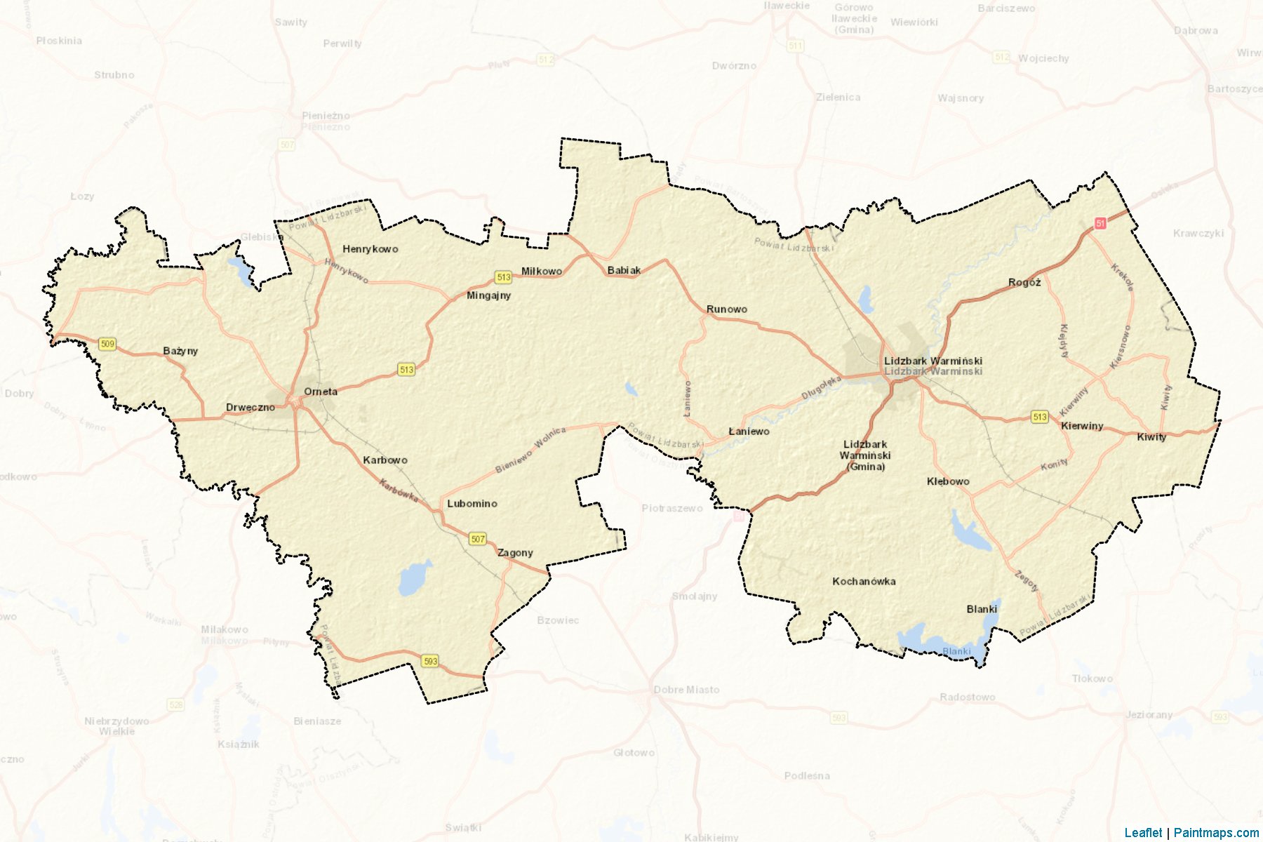 Mark Lidzbarski (Warmian-Masurian Voivodeship) Map Cropping Samples-2