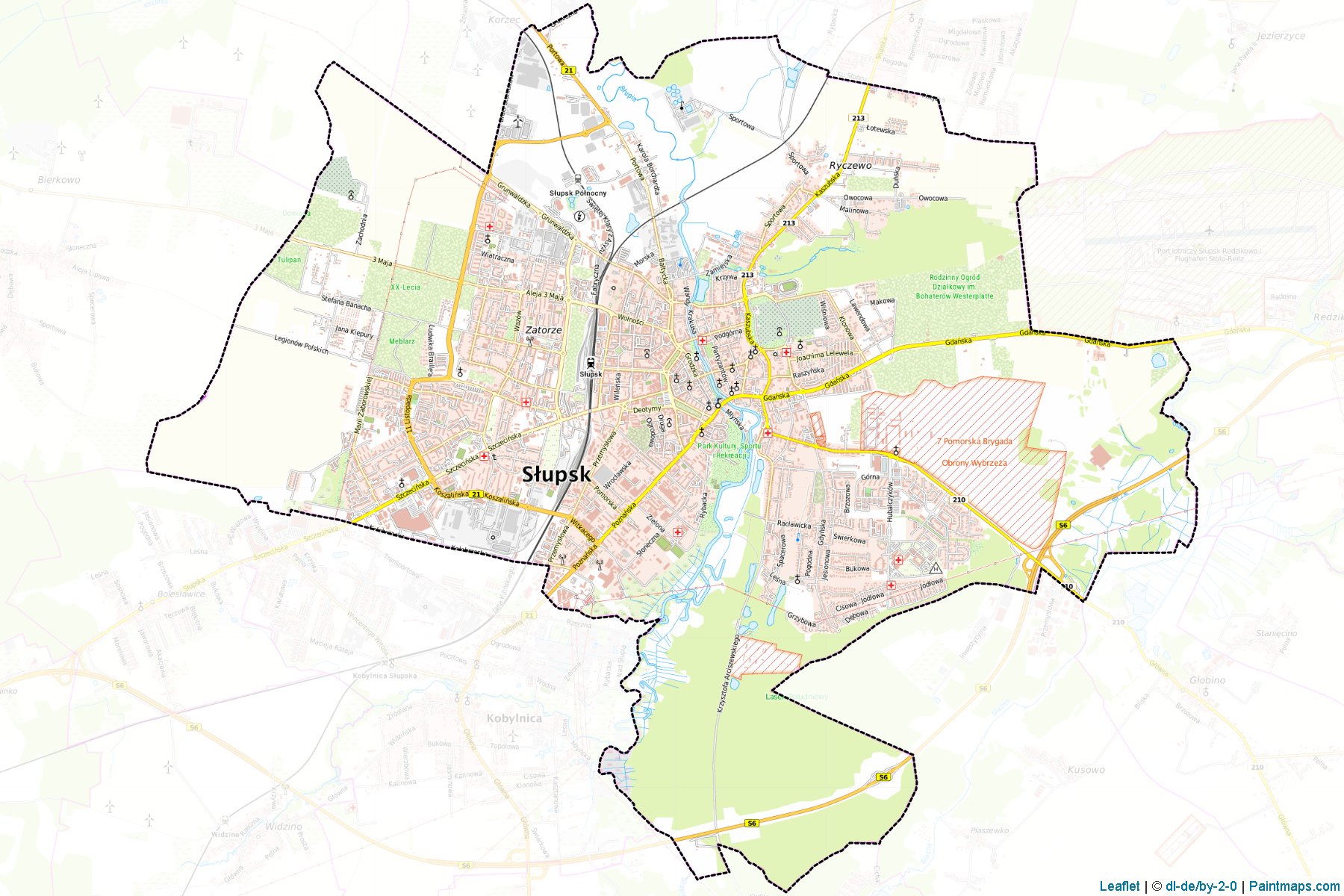 Słupsk (Pomorskie) Map Cropping Samples-1