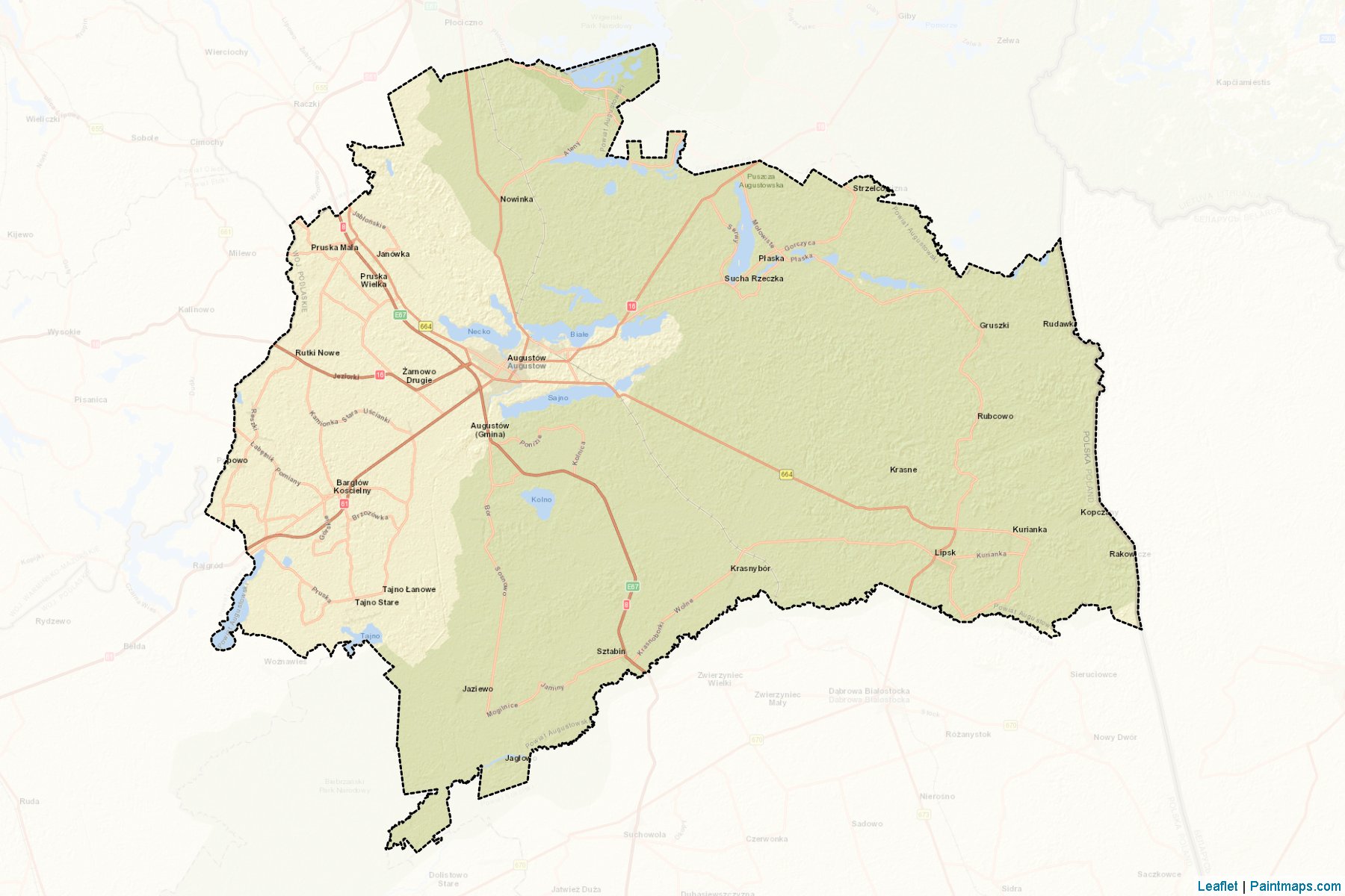 Muestras de recorte de mapas Augustowski (Podlaskie)-2