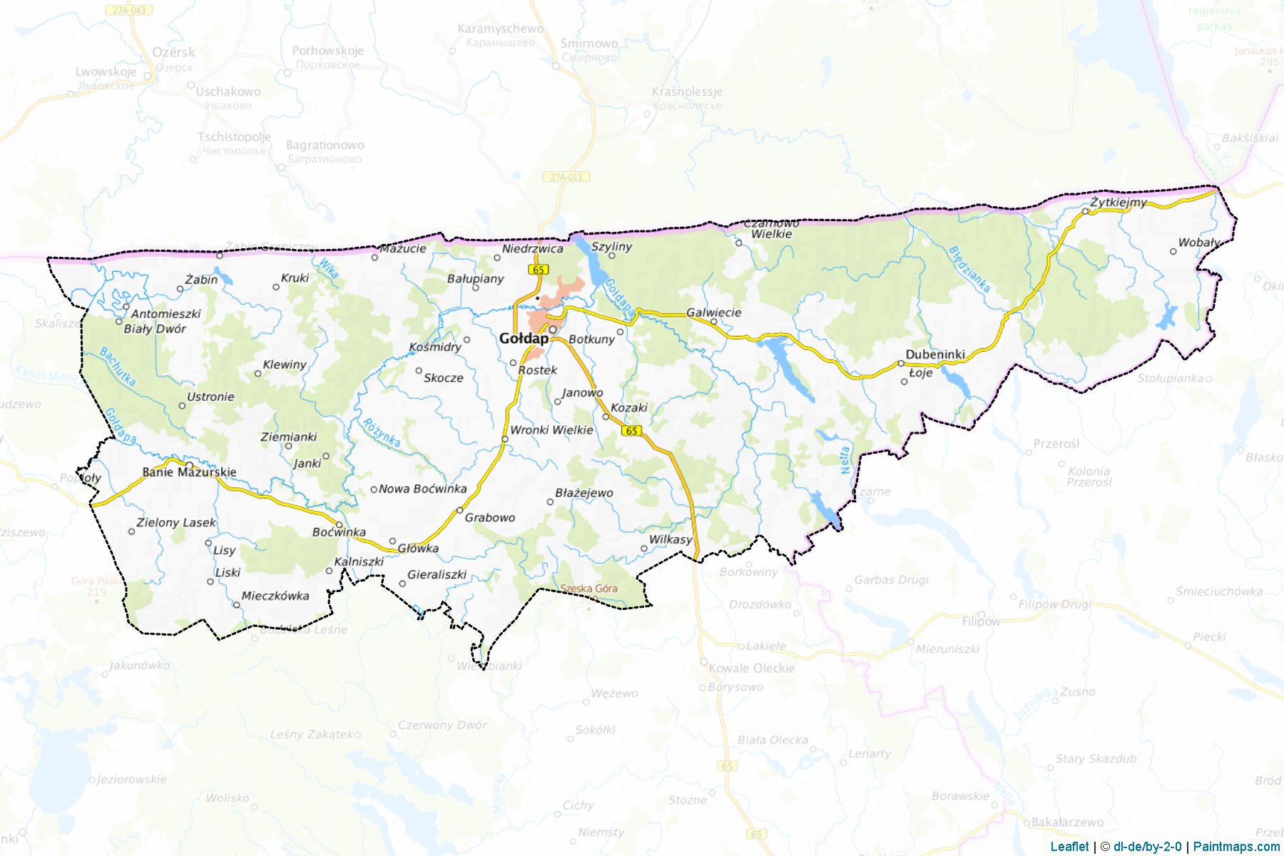 Gołdapski (Warmian-Masurian Voivodeship) Map Cropping Samples-1