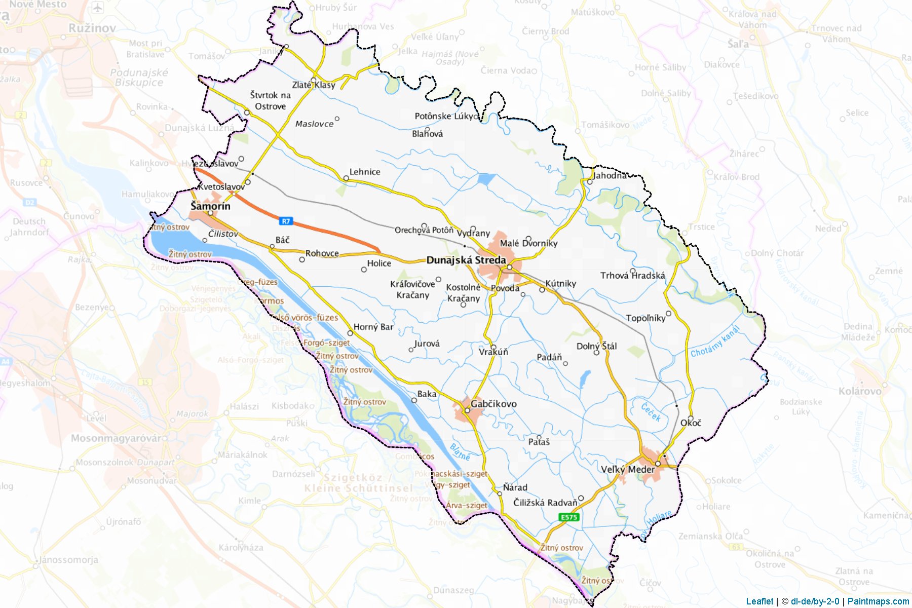 Dunajská Streda (Trnava) Map Cropping Samples-1