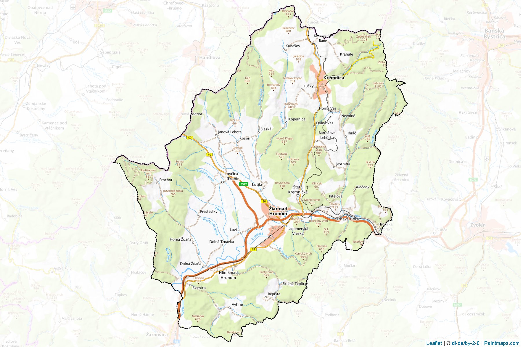 Ziar nad Hronom (Banska Bystrica) Map Cropping Samples-1