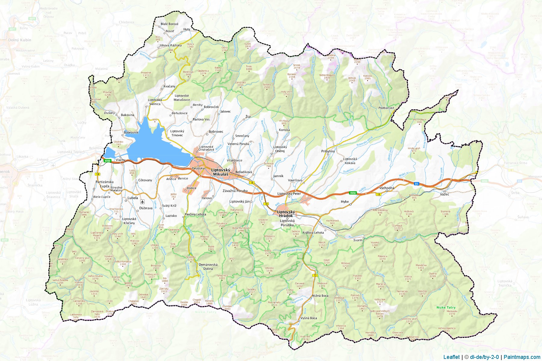 Liptovský Mikuláš (Zilina) Map Cropping Samples-1