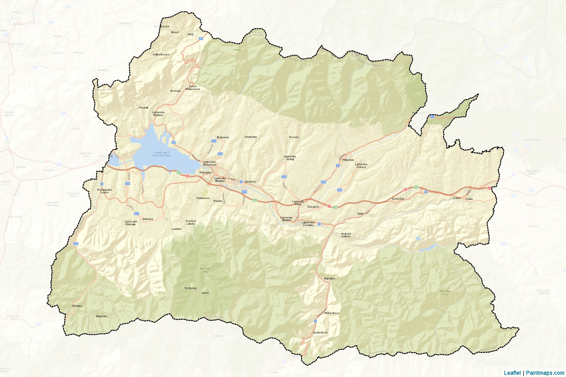 Liptovský Mikuláš (Zilina) Map Cropping Samples-2