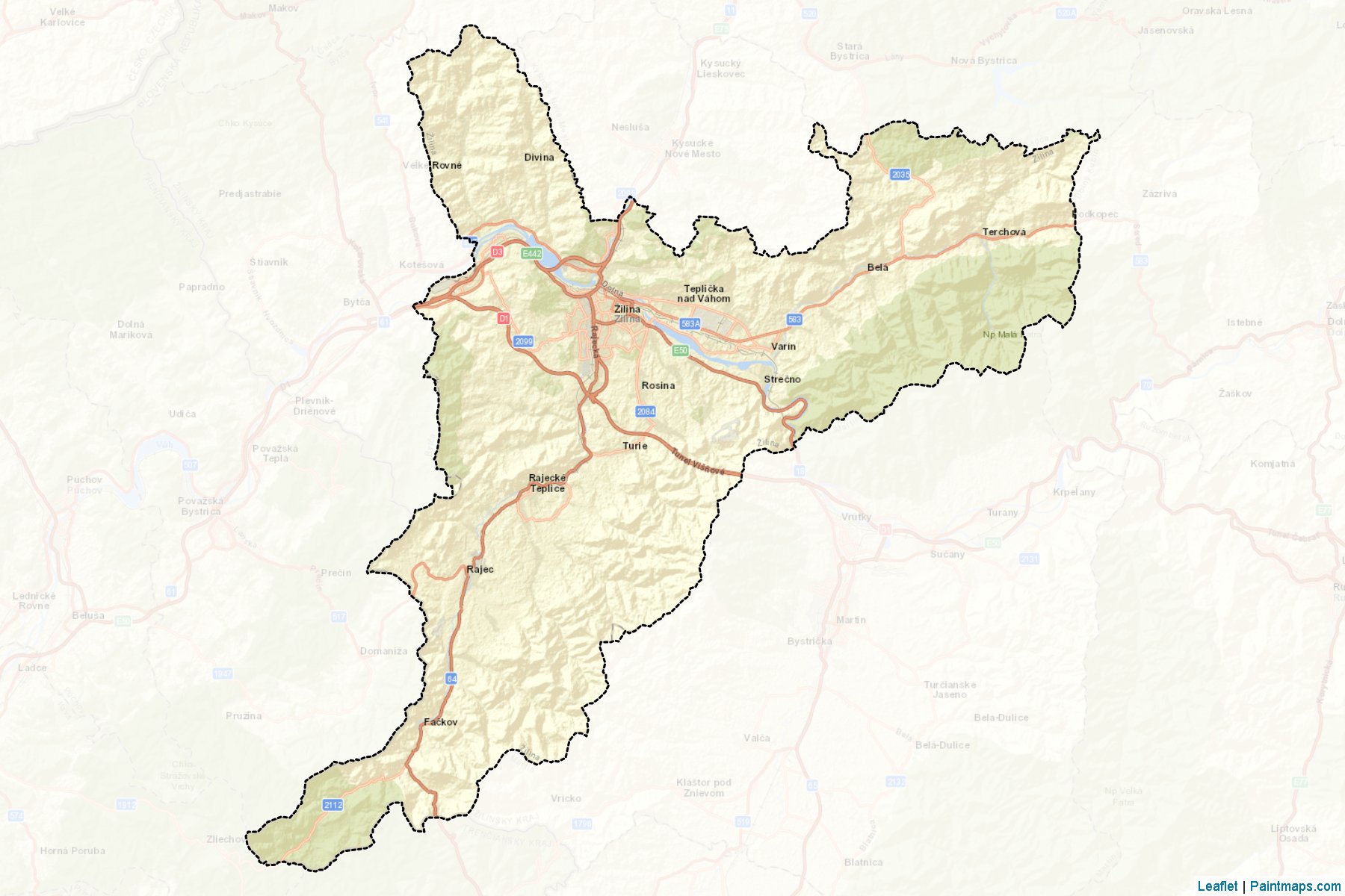 Zilina (Zilina) Map Cropping Samples-2