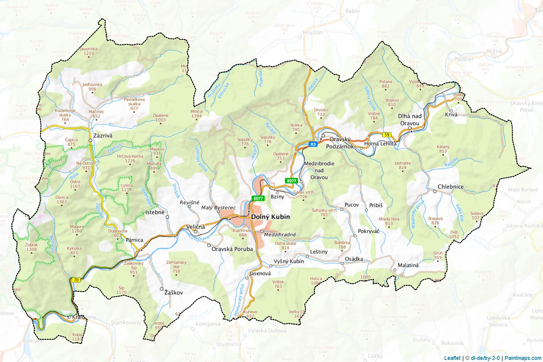 Dolný Kubín (Zilina) Map Cropping Samples-1