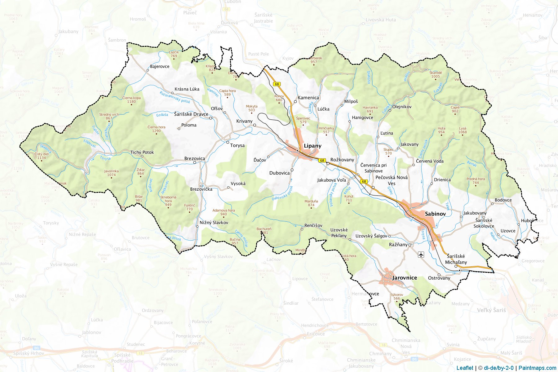 Sabinov (Presov) Map Cropping Samples-1