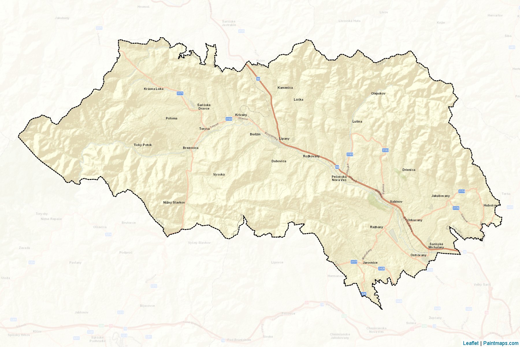 Sabinov (Presov) Map Cropping Samples-2