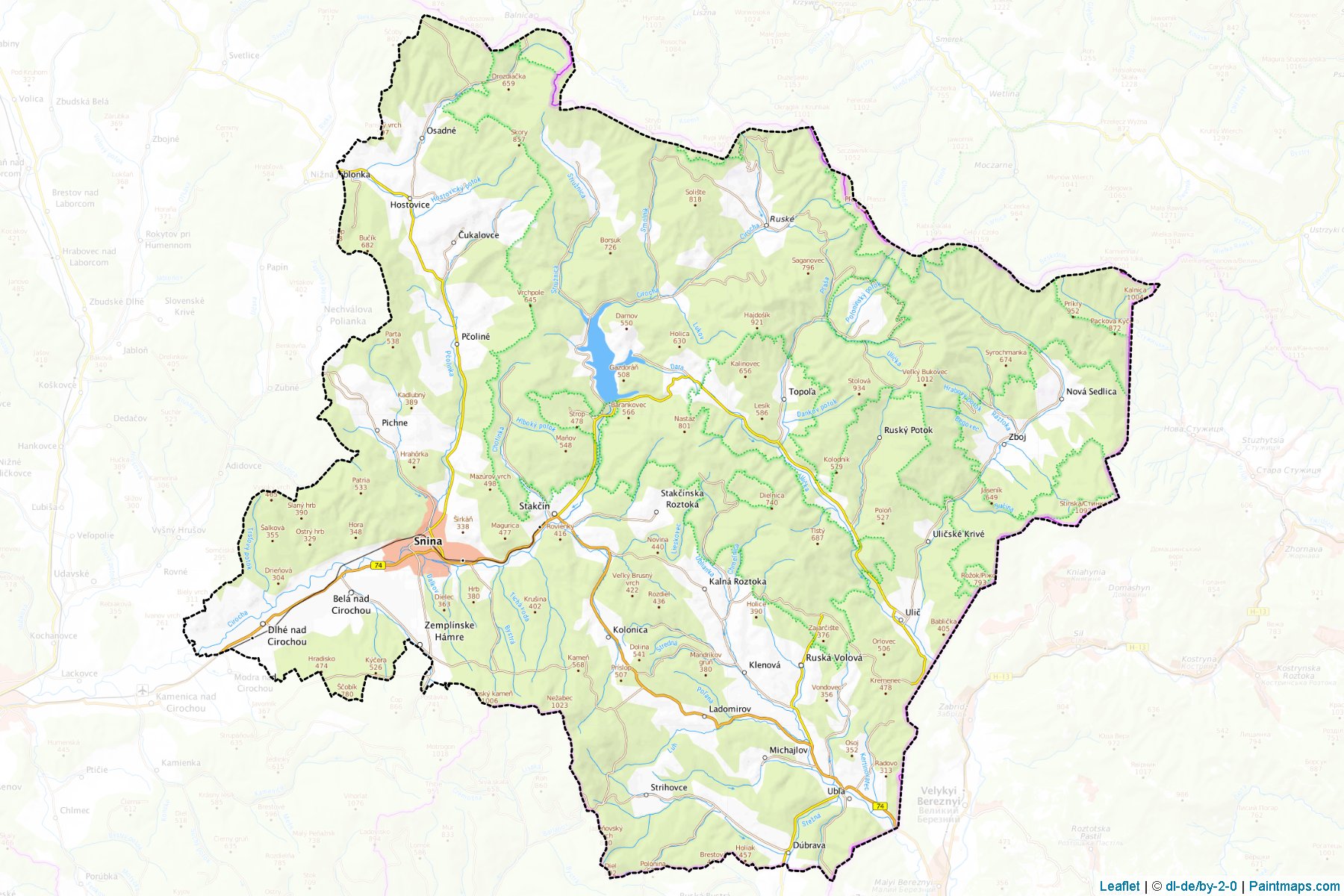 Snina (Presov) Map Cropping Samples-1