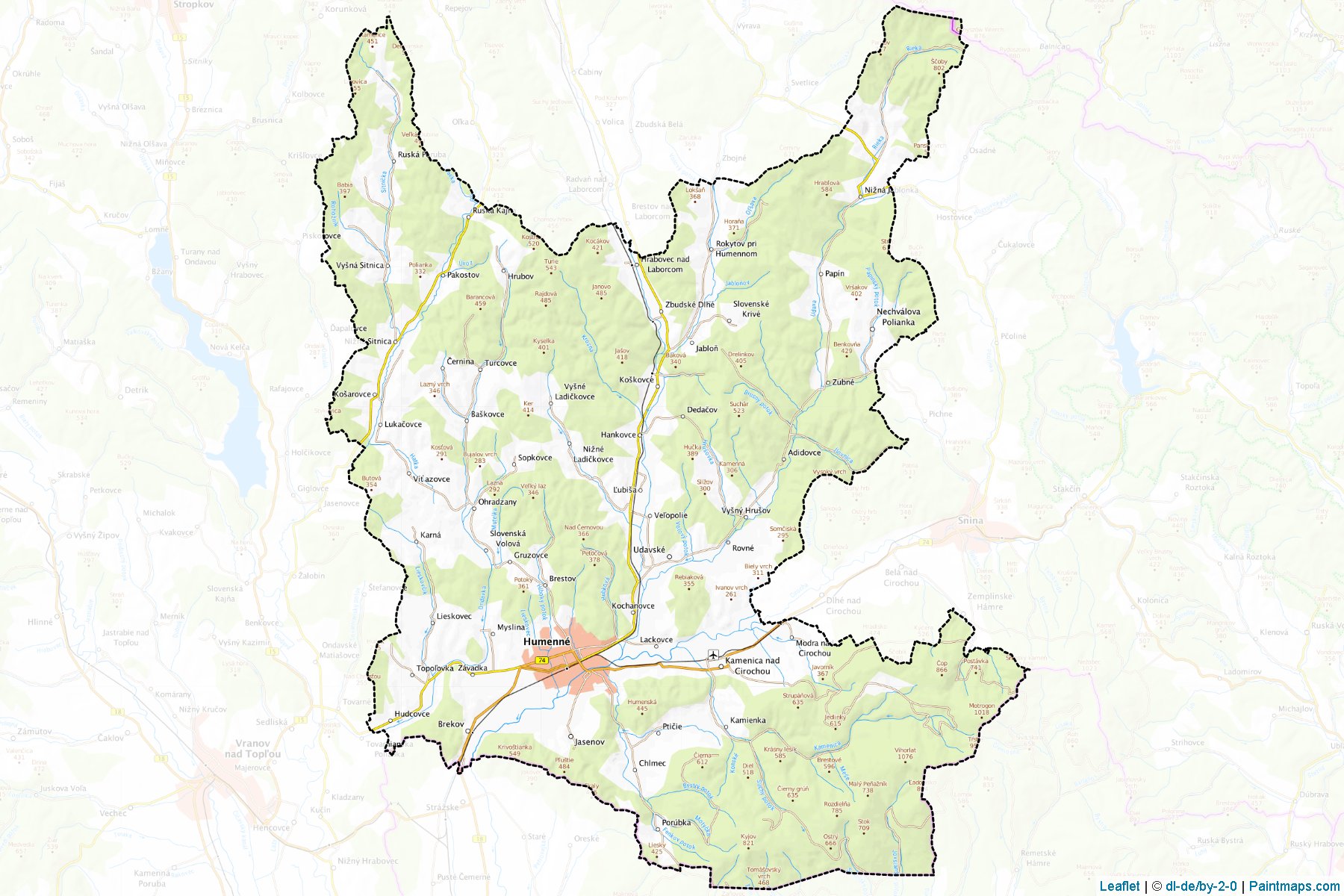 Humenné (Presov) Map Cropping Samples-1