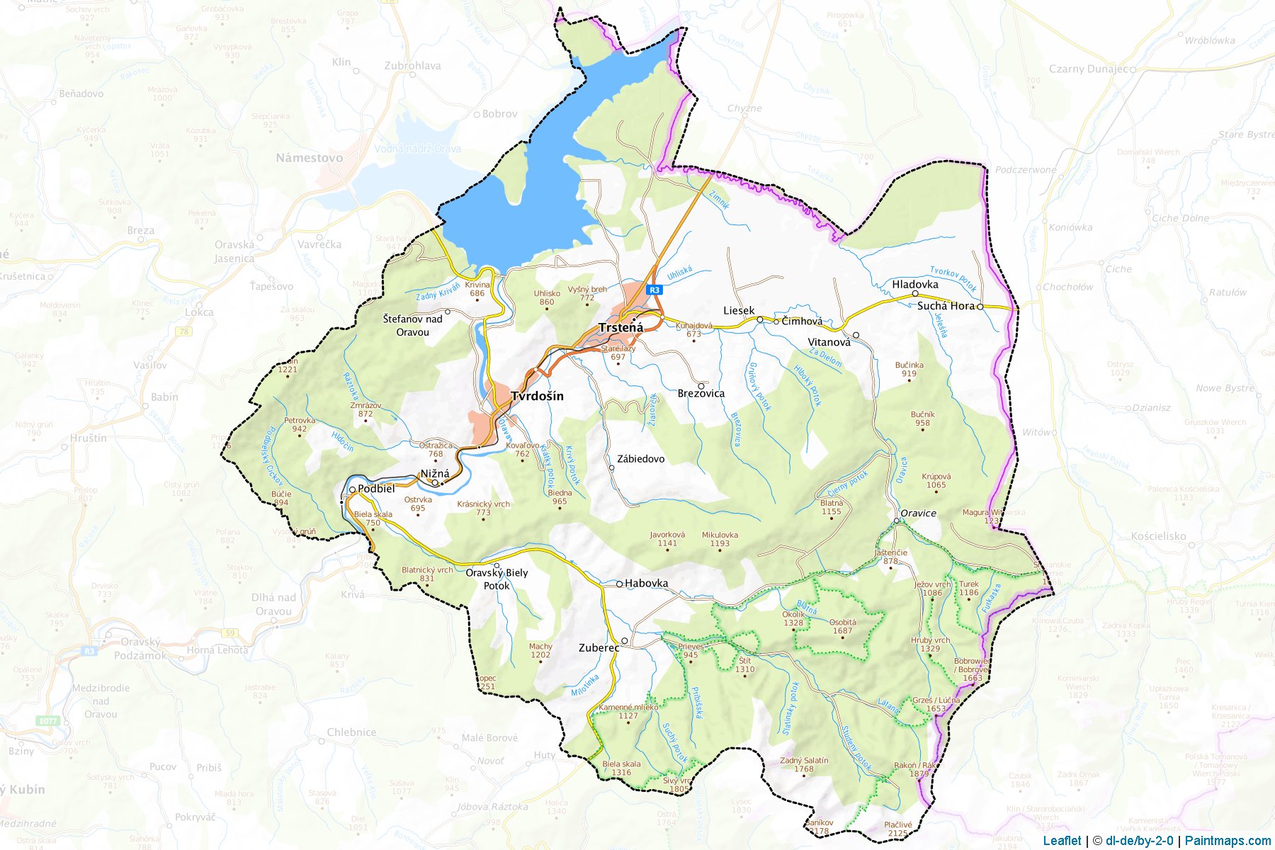 Tvrdošín (Zilina) Map Cropping Samples-1