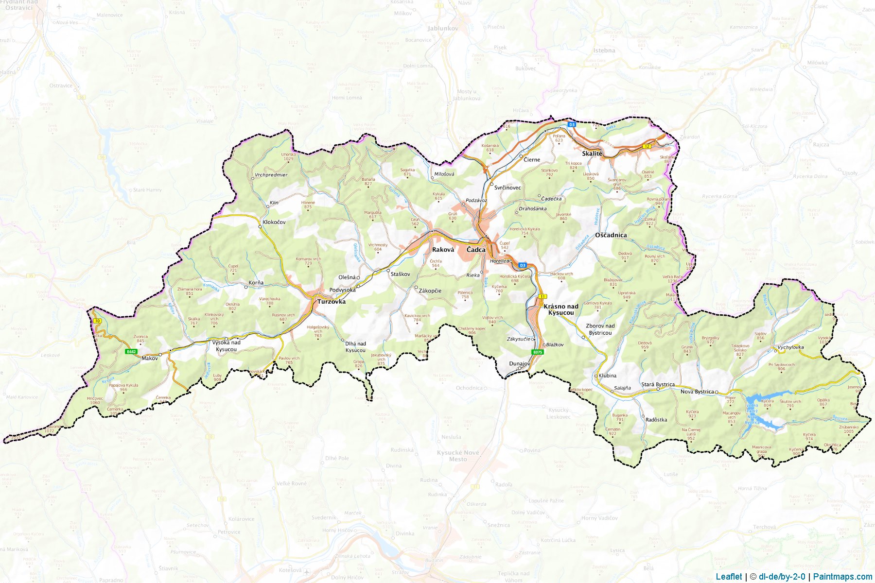 Cadca (Zilina) Map Cropping Samples-1