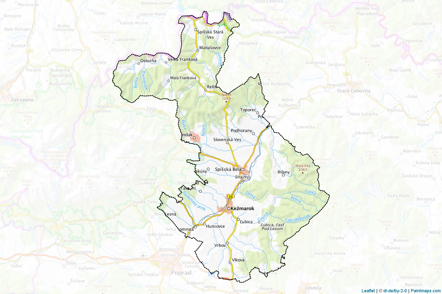 Kezmarok (Presov) Map Cropping Samples-1