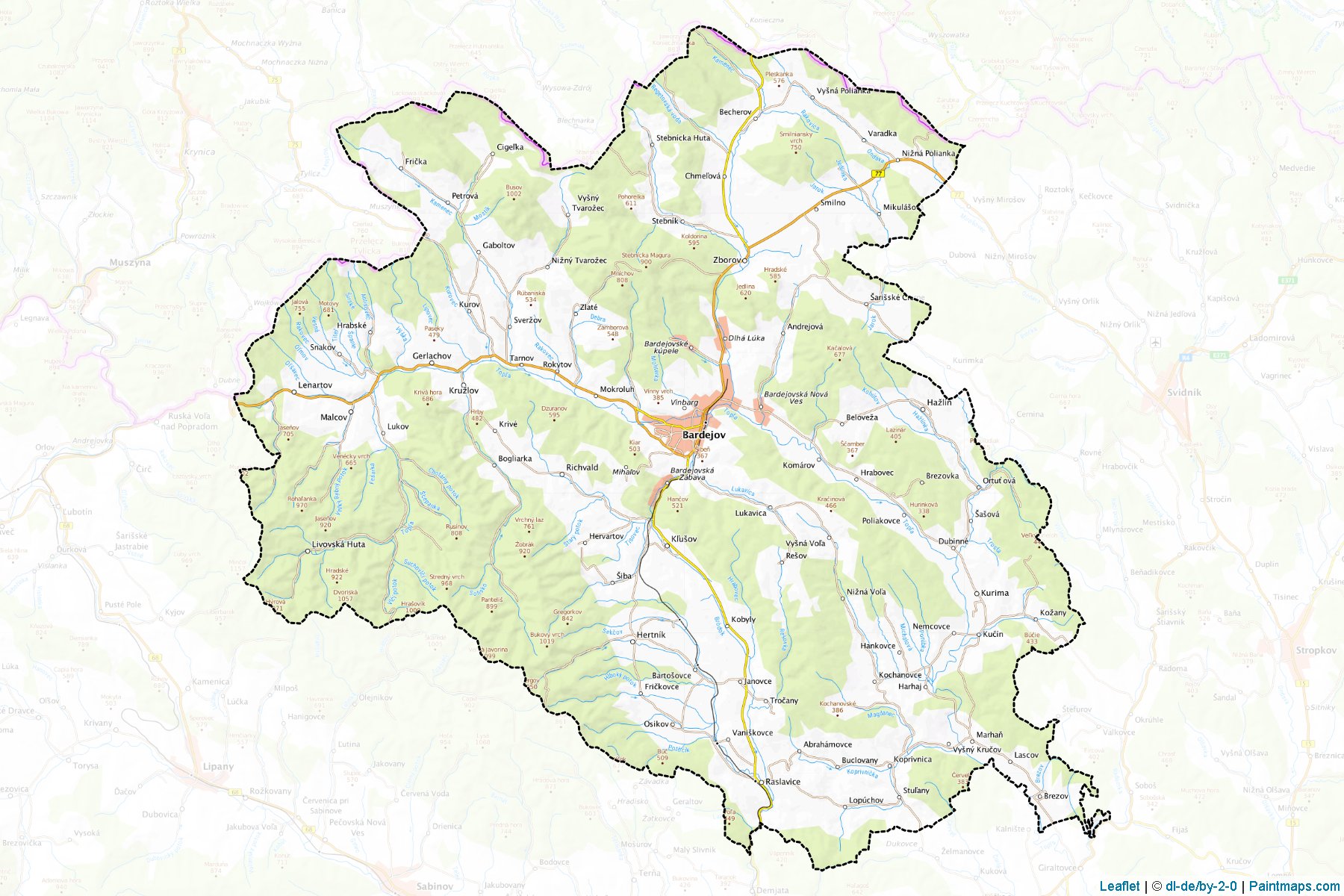 Bardejov (Presov) Map Cropping Samples-1